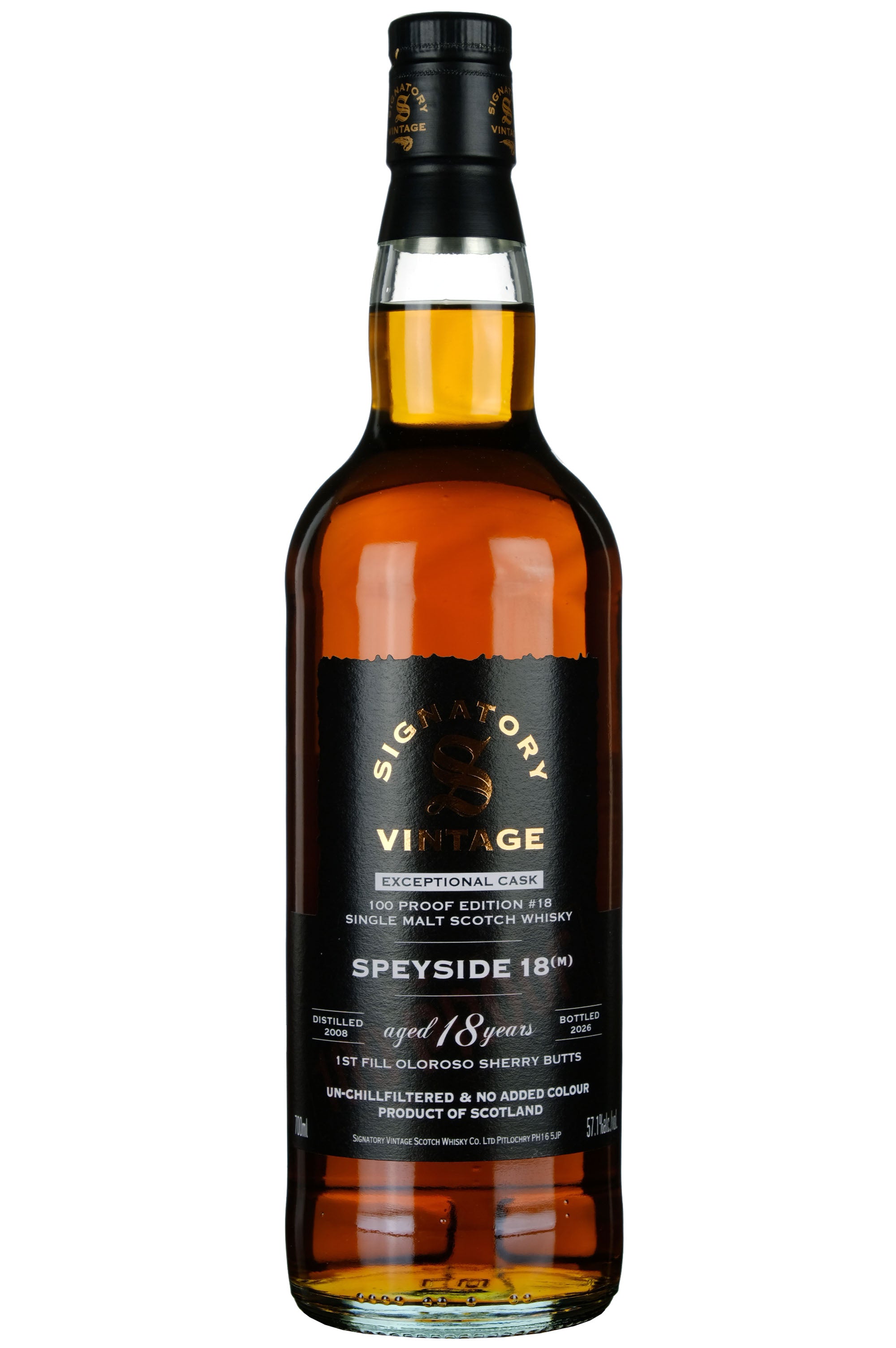 Speyside (M) 2008-2026 | 18 Year Old Signatory Vintage Exceptional Cask 100 Proof Edition 18