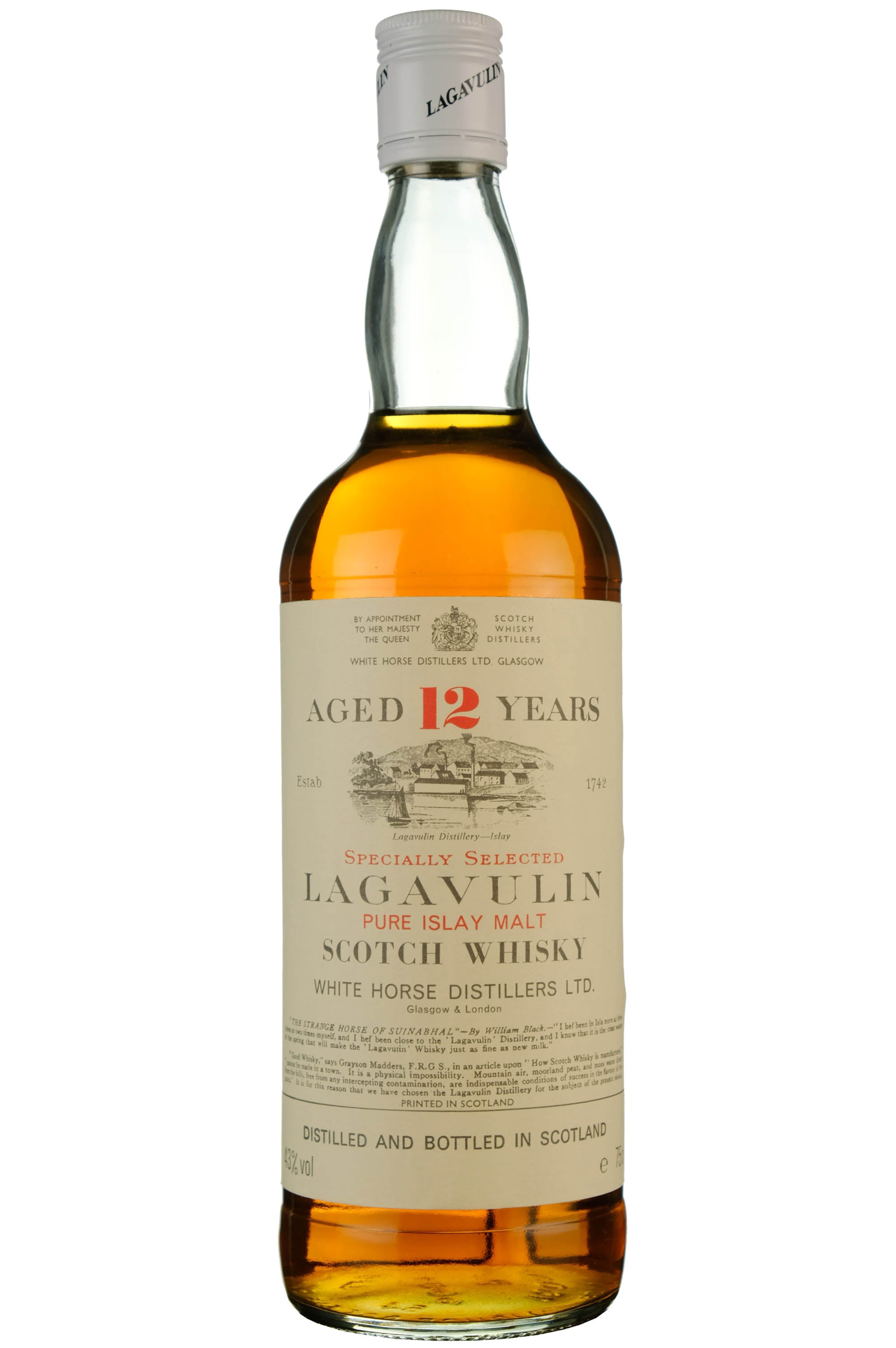 Lagavulin 12 Year Old White Horse Distillers Early 1980s