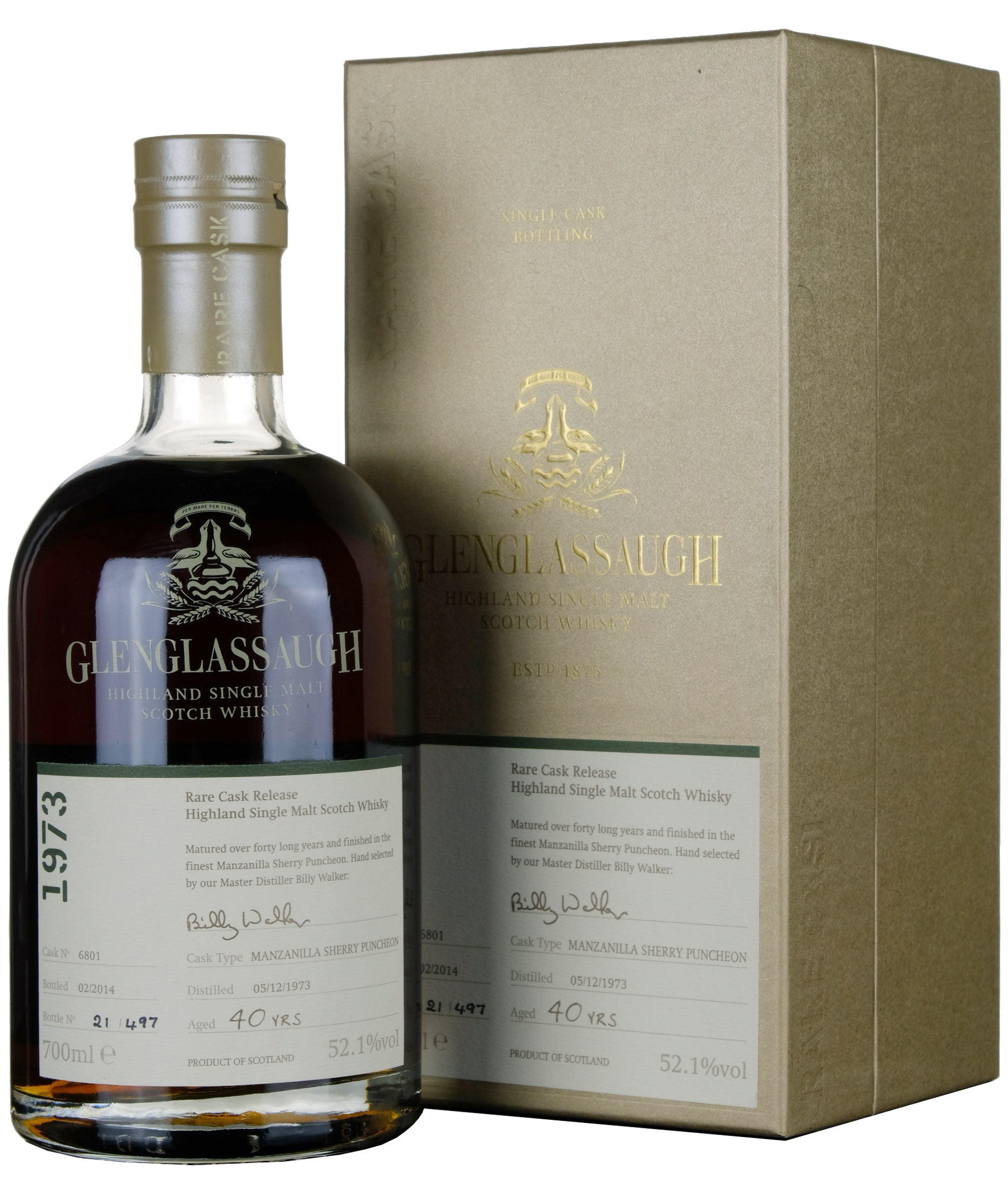 Glenglassaugh 1973-2014 | 40 Year Old Rare Cask Release Single Cask 6801