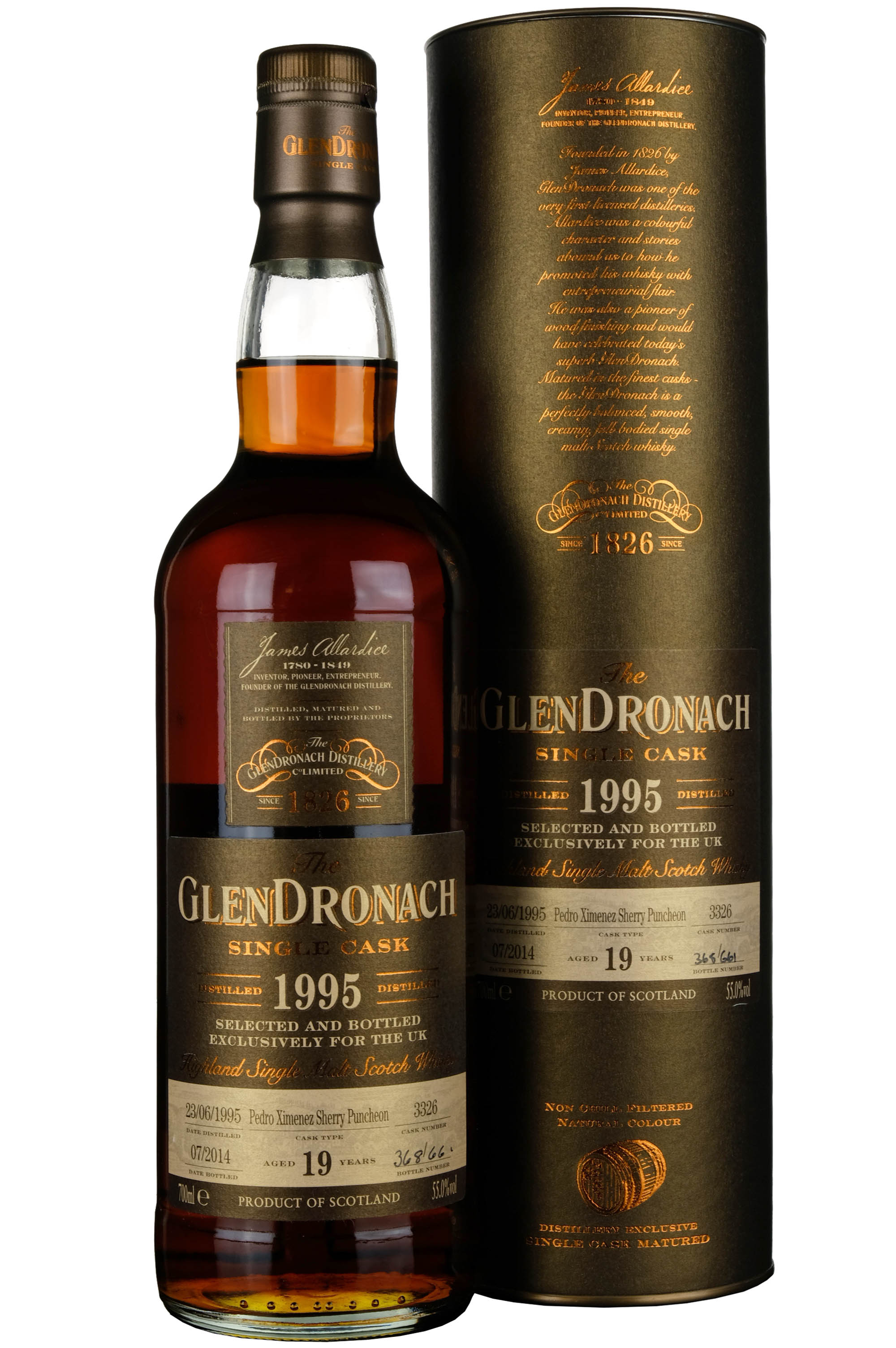 Glendronach 1995-2014 | 19 Year Old Single Cask 3326 UK Exclusive