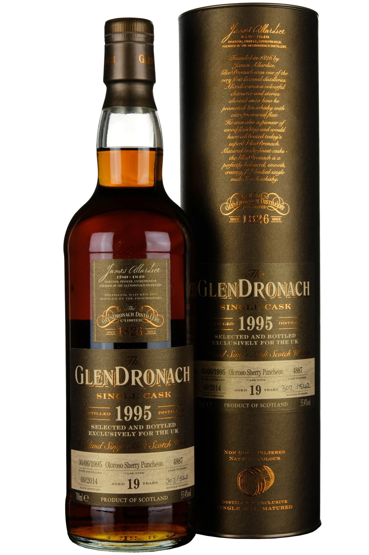 Glendronach 1995-2014 | 19 Year Old Single Cask 4887 UK Exclusive