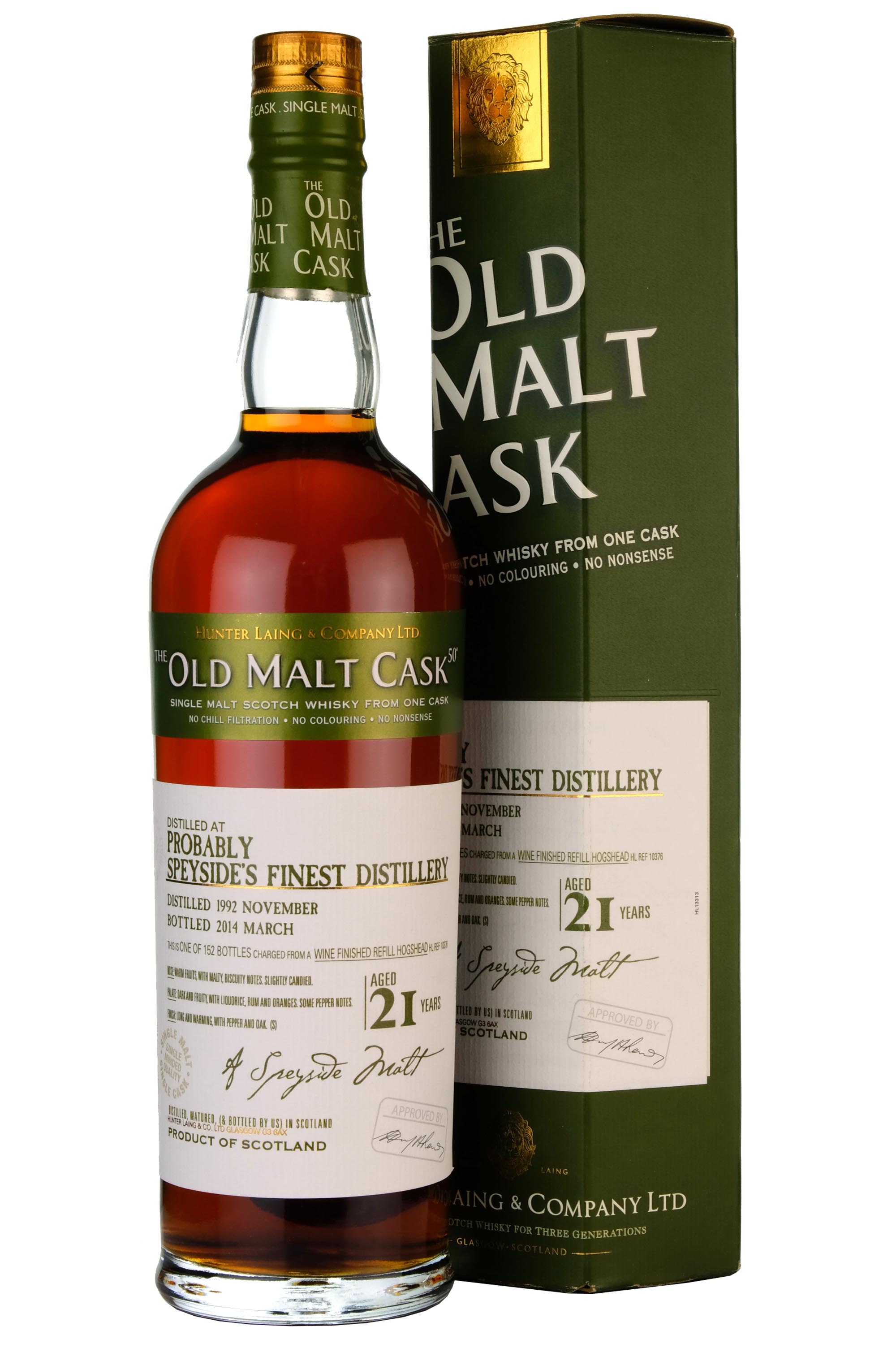 Probably Speyside's Finest 1992-2014 | 21 Year Old Old Malt Cask Single Cask 10376