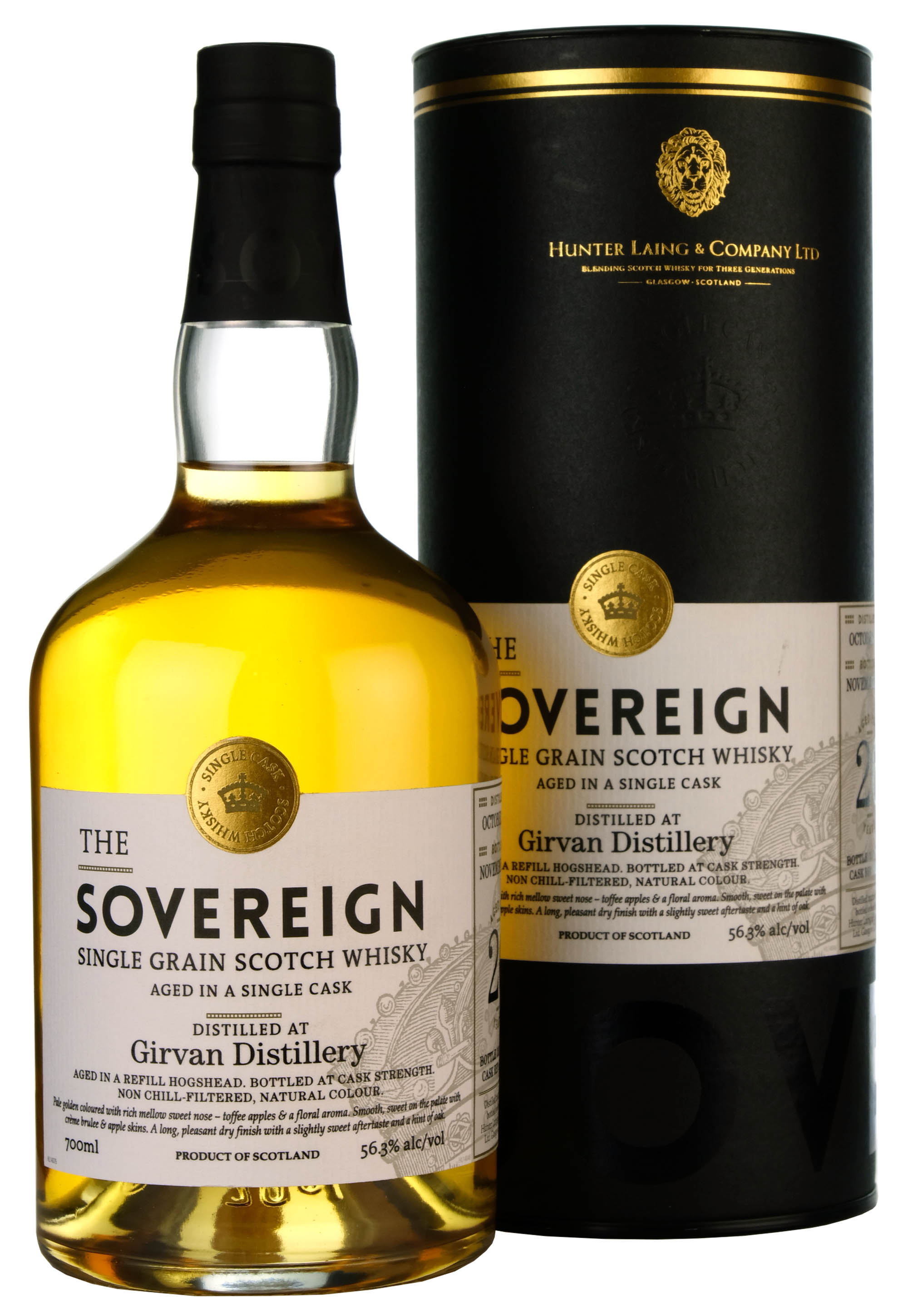 Girvan 1988-2014 | 26 Year Old Hunter Laing The Sovereign Single Cask 11119