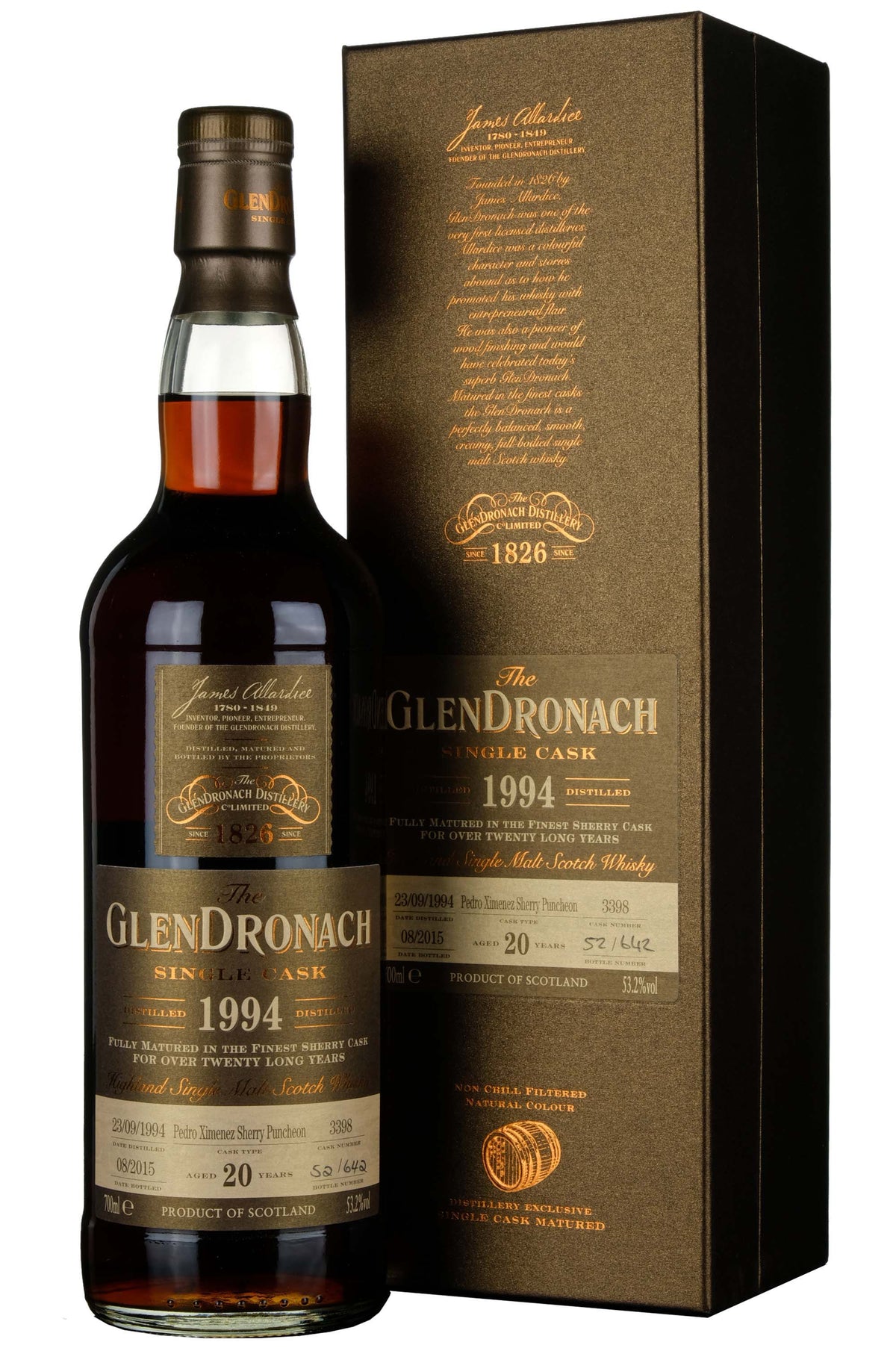 Glendronach 1994-2015 | 20 Year Old Single Cask 3398 Batch 12