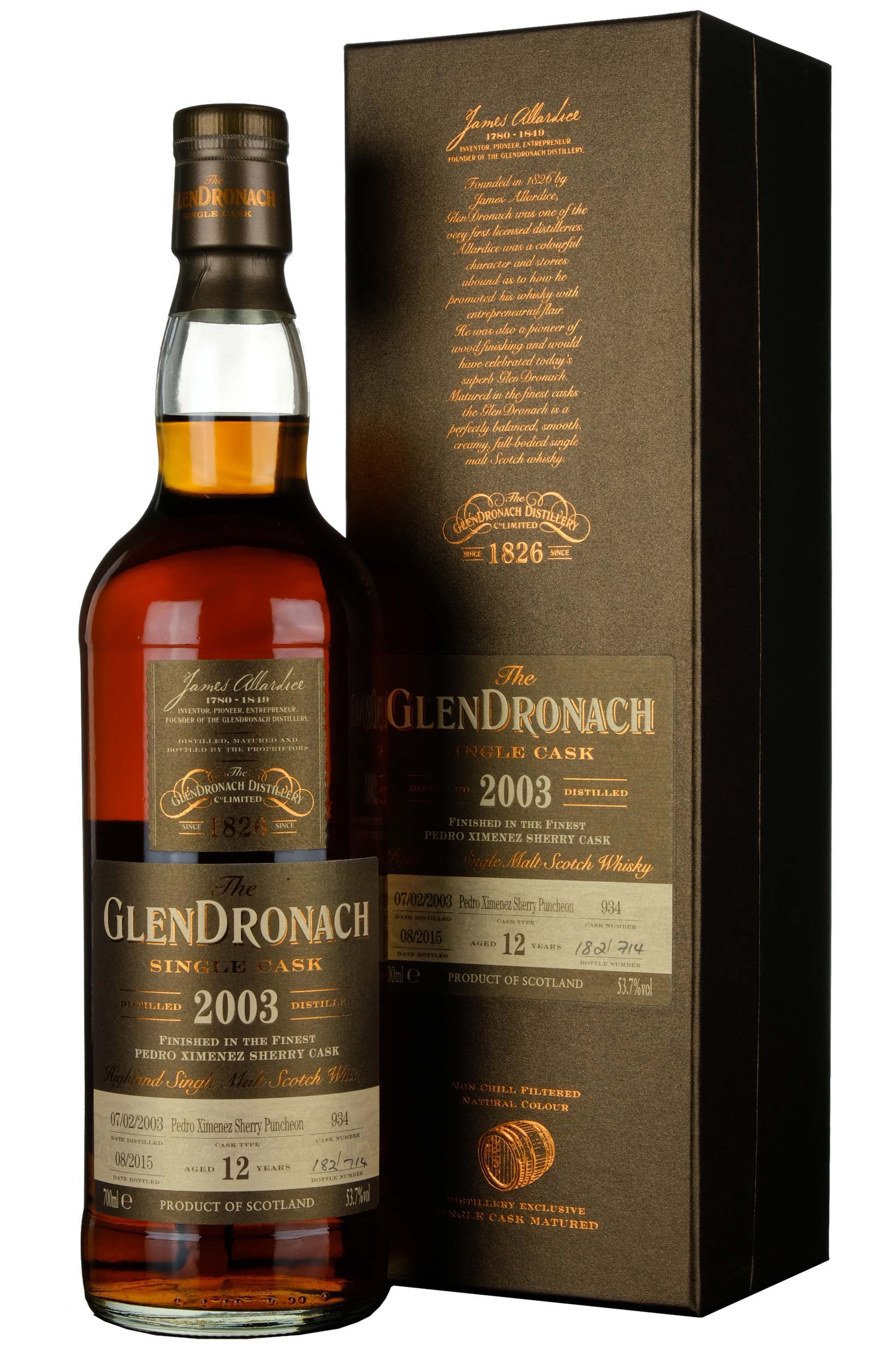 Glendronach 2003-2015 | 12 Year Old Single Cask 934 Batch 12