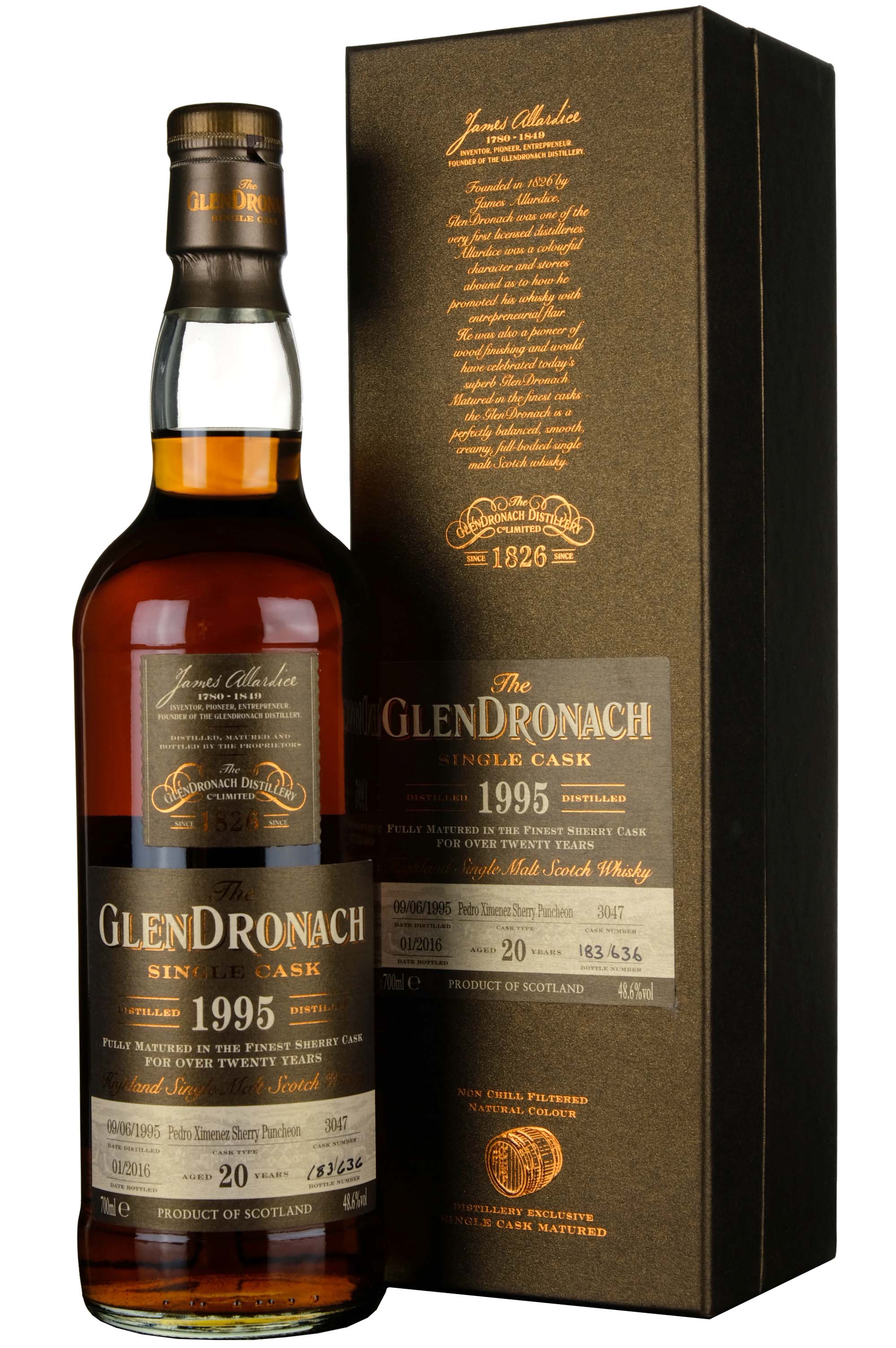 Glendronach 1995-2016 | 20 Year Old Single Cask 3047 Batch 13