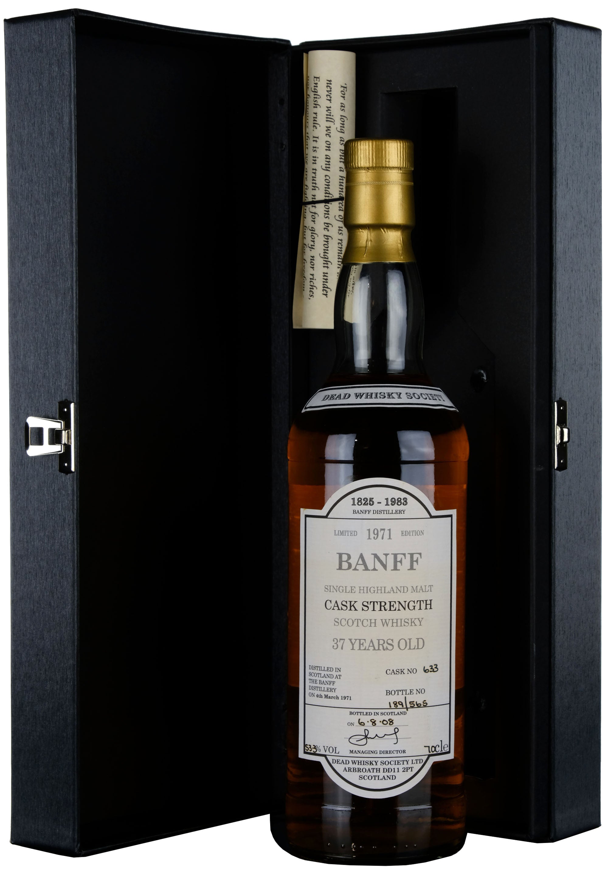 Banff 1971-2008 | 37 Year Old Dead Whisky Society Cask 633