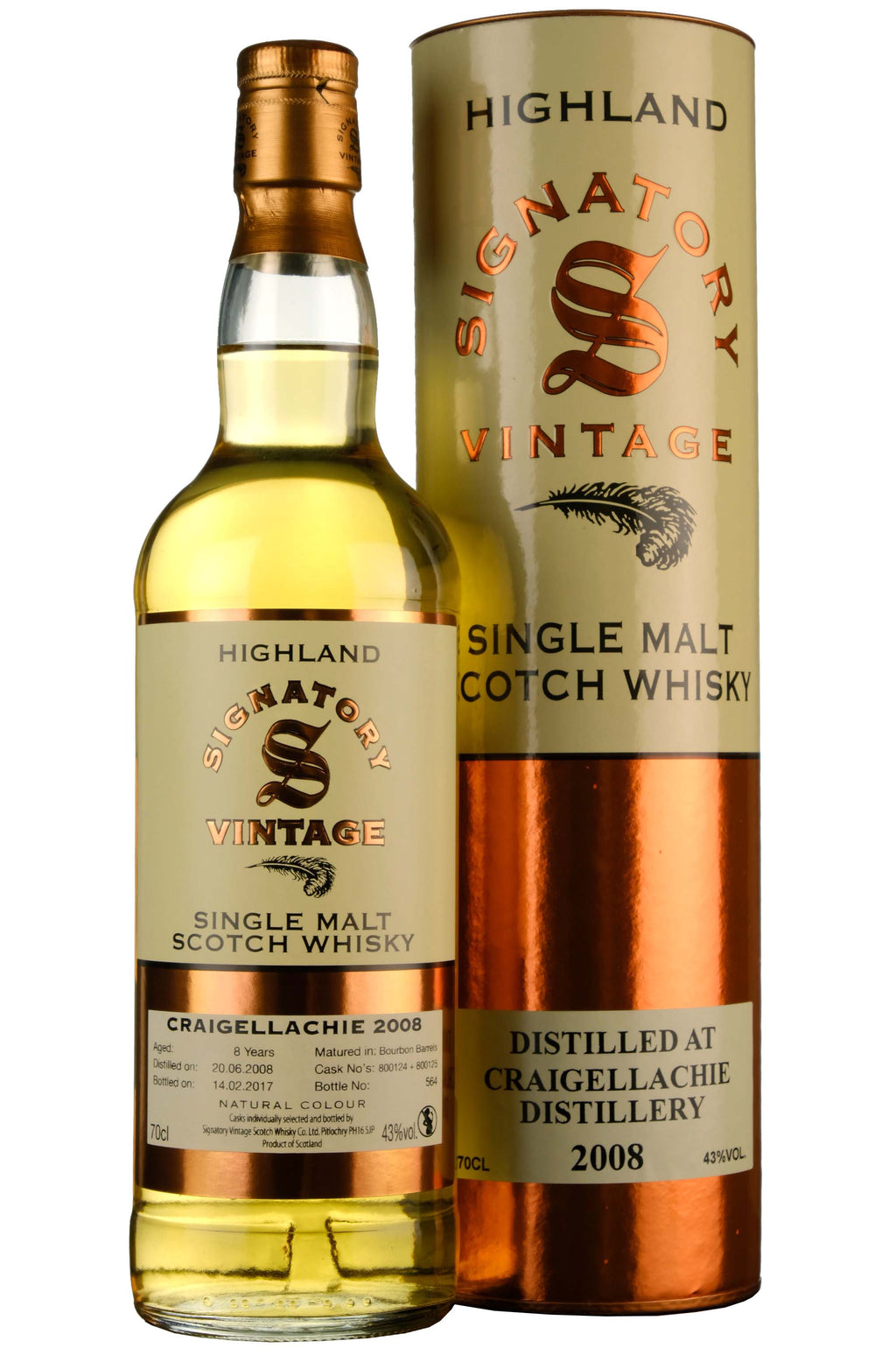 Craigellachie 2008 - 8 Year Old Signatory Vintage Cask 800124-800125 ...