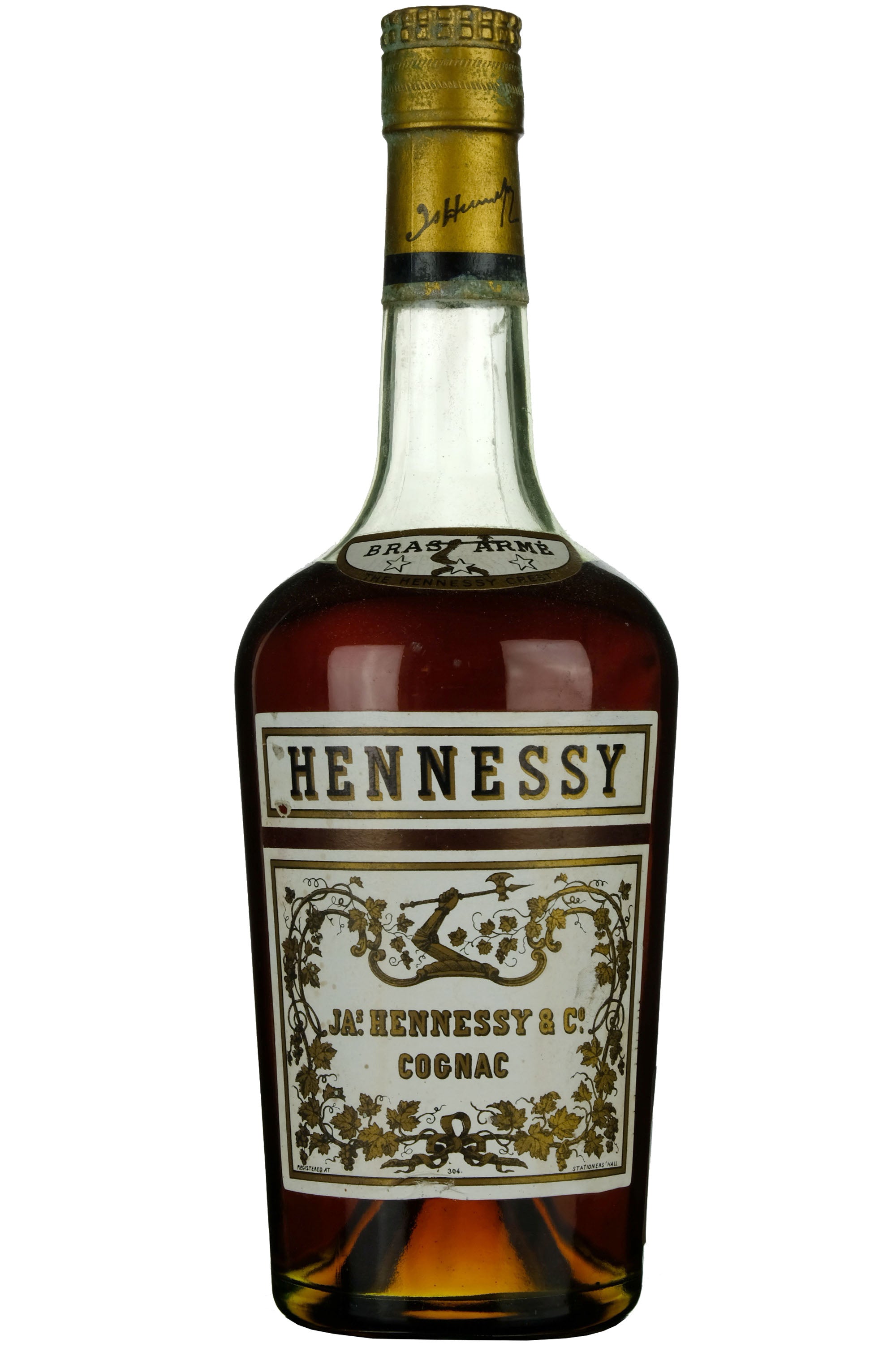 新品　古酒　HENNESSY BRAS ARME スリースター　COGNAC Hennessy Bras Arme 3 Star Cognac 1960s - Whisky-Online Shop