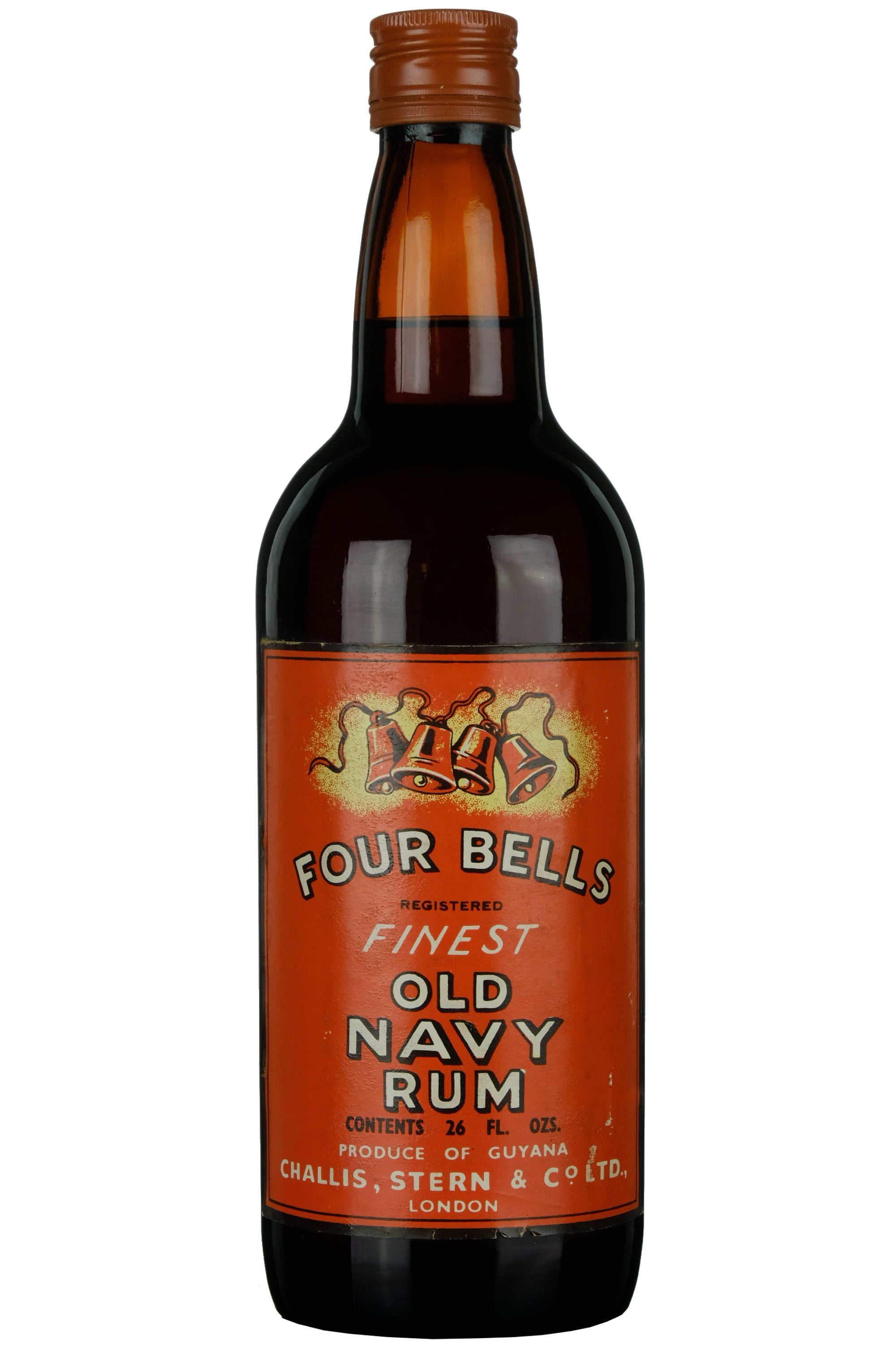Four Bells Old Navy Rum Bottled Post 1966