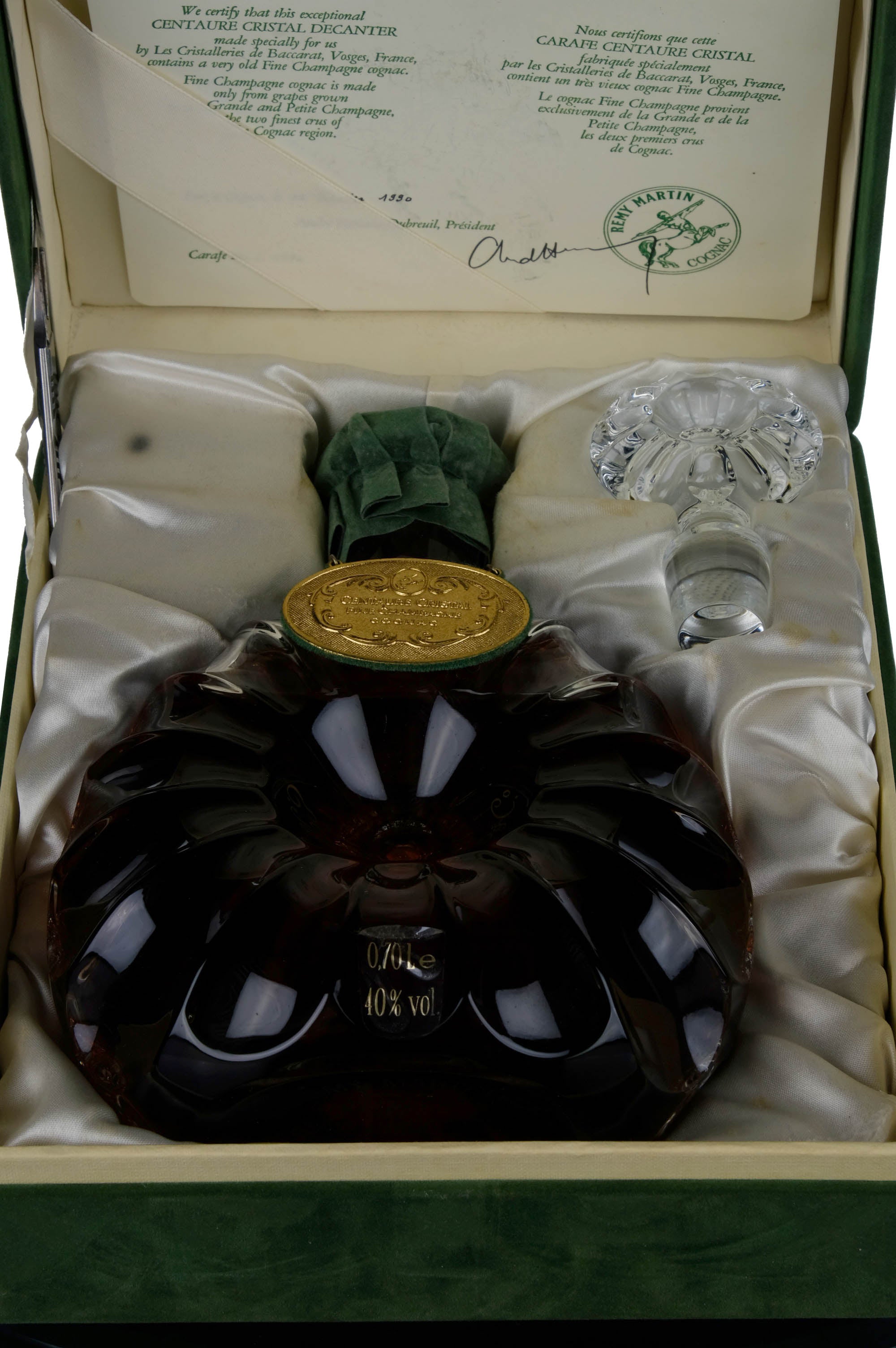 Remy Martin Centaure Grande Petite Champagne Cognac Baccarat Crystal Decanter
