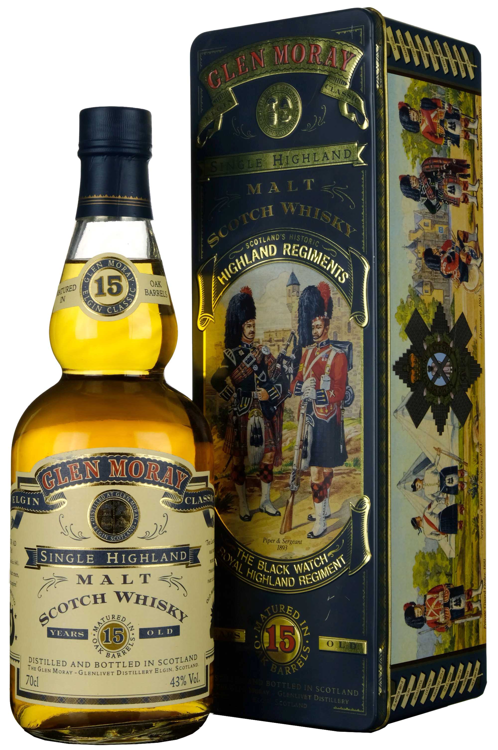 Glen Moray 15 Year Old Highland Regiments The Black Watch Royal Highland Regiment 1990s