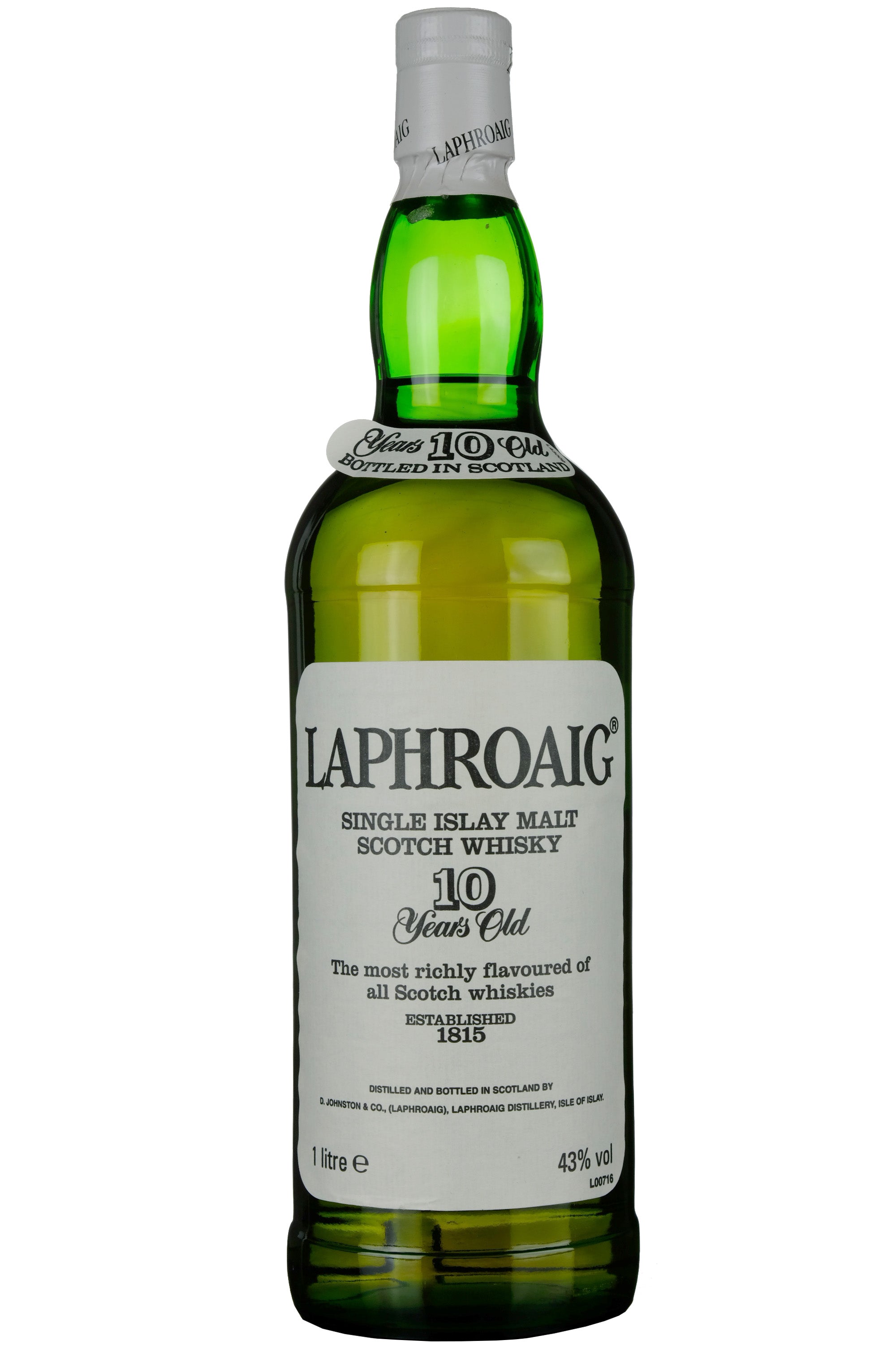 Laphroaig 10 Year Old Late 1990s 1 Litre