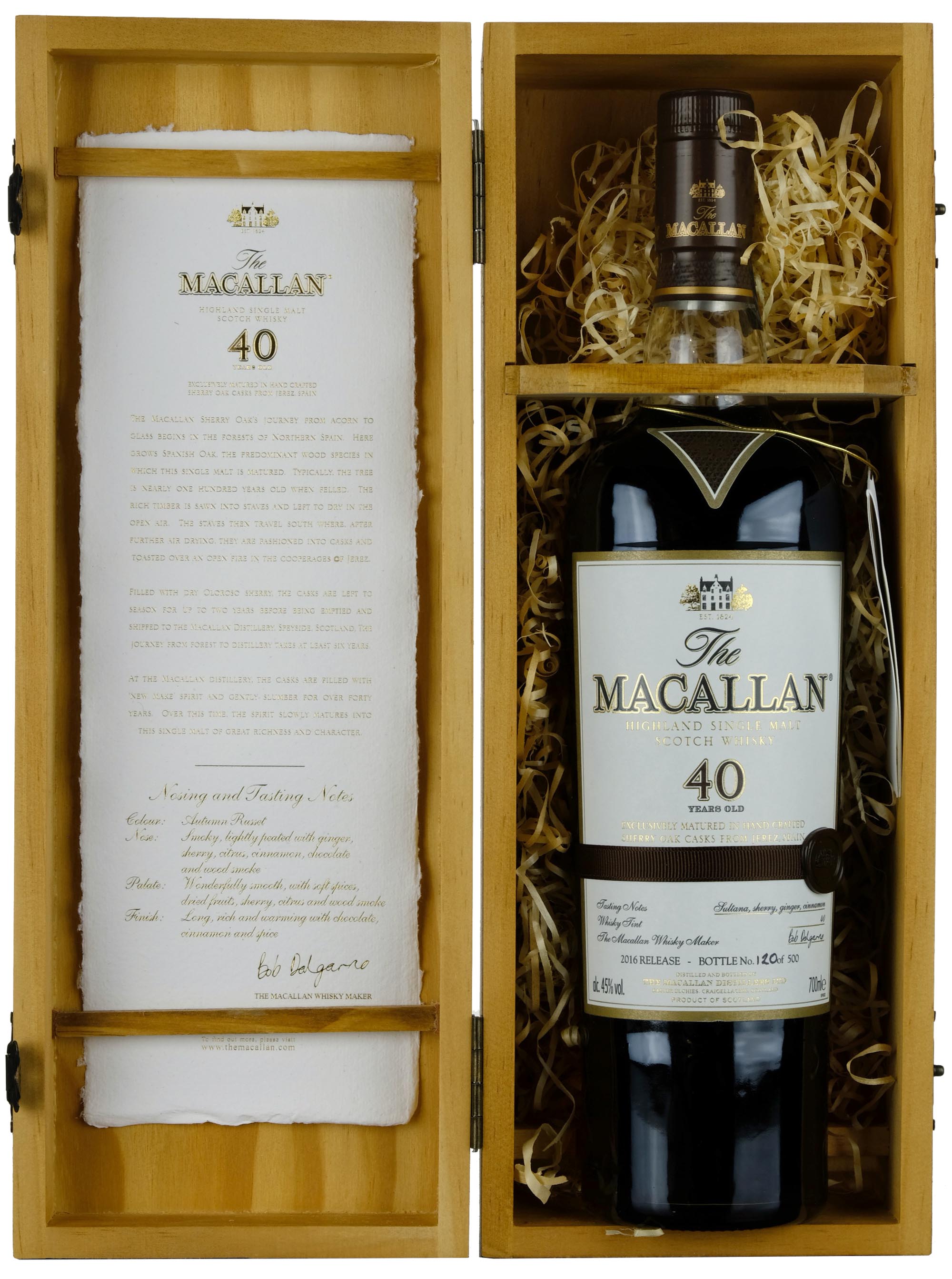 Macallan 40 Year Old Sherry Cask Bottled 2016