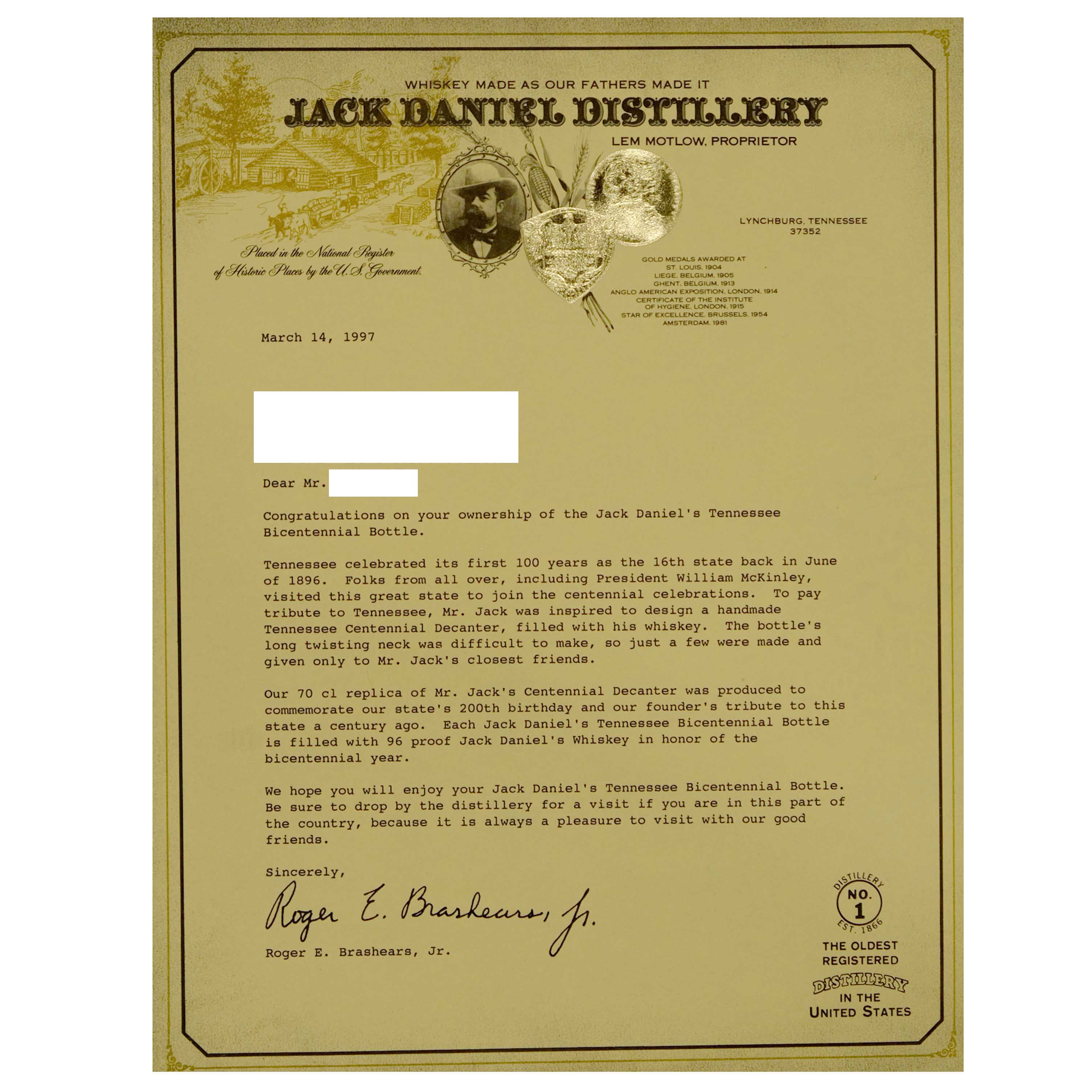 Jack Daniel's Bicentennial 1796-1996