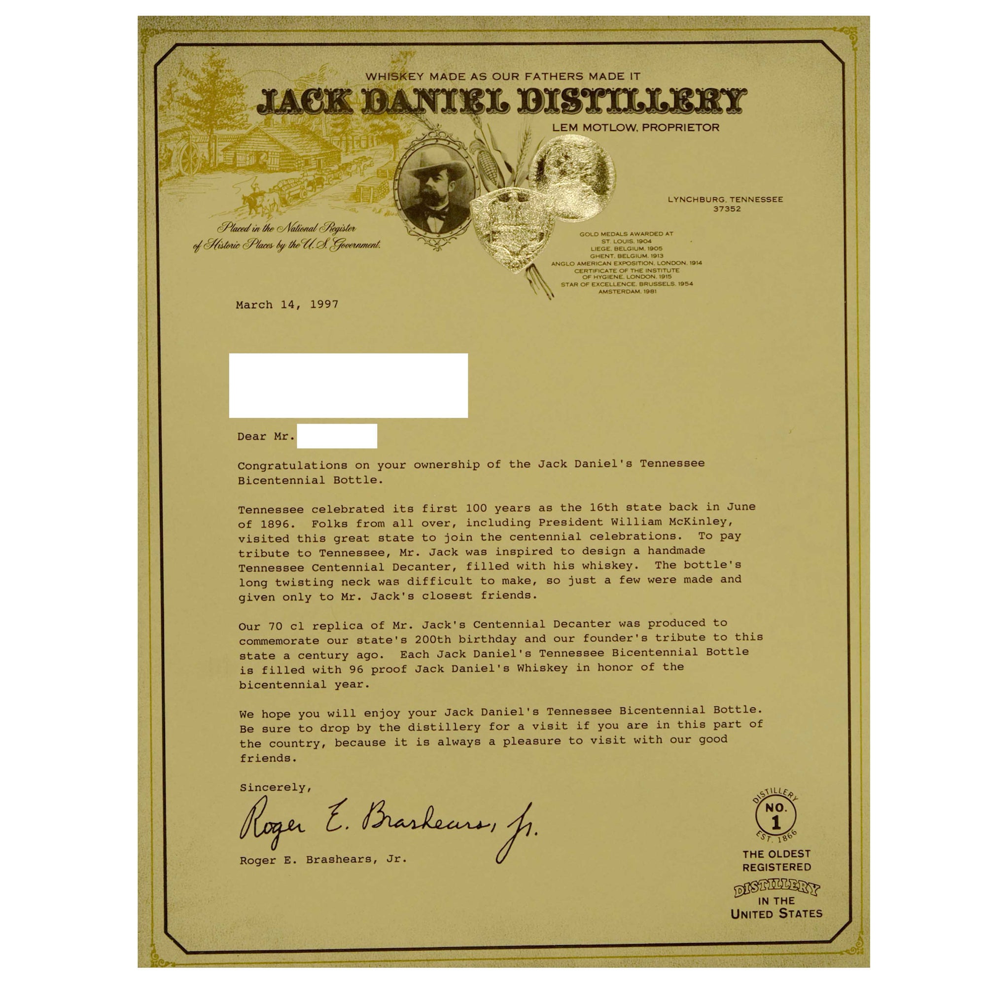 Jack Daniel's Bicentennial 1796-1996