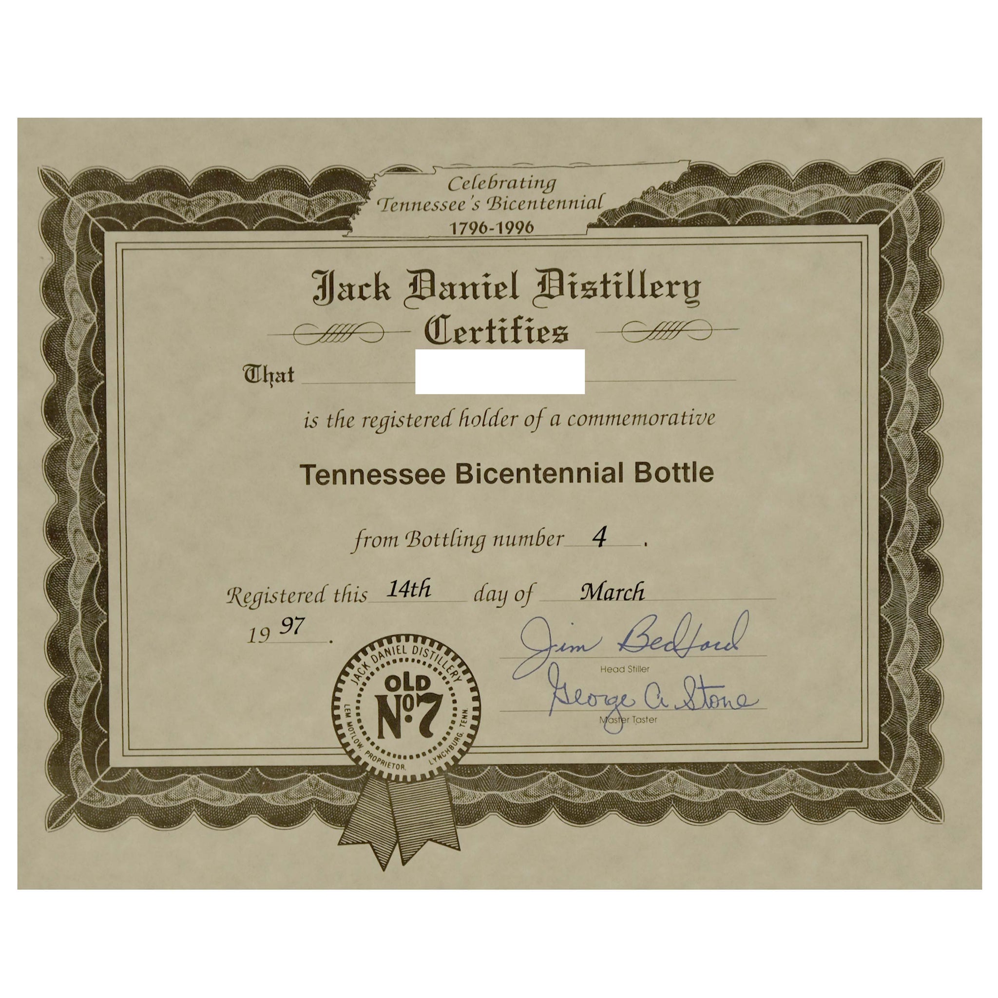 Jack Daniel's Bicentennial 1796-1996