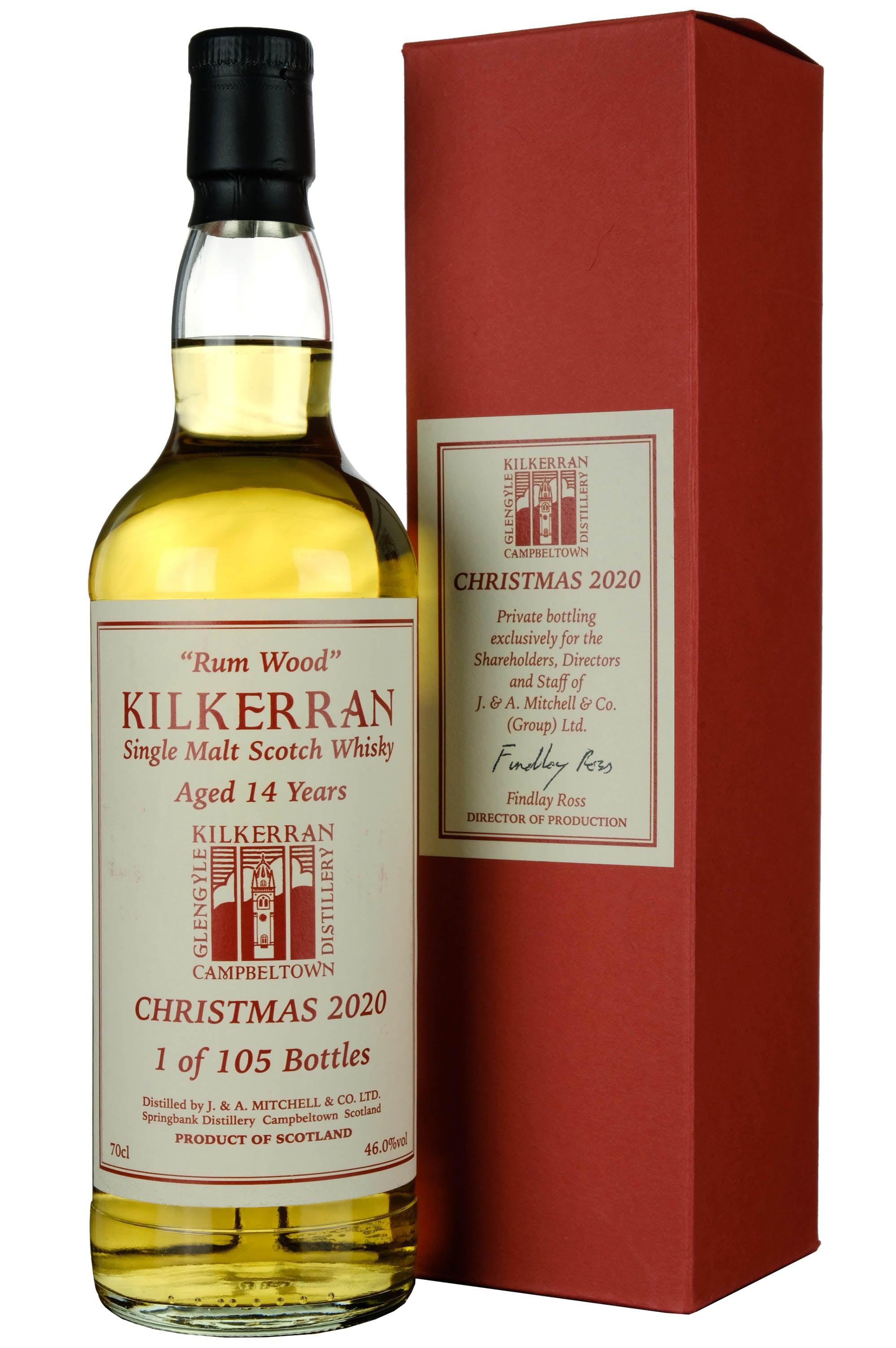 Kilkerran 14 Year Old Christmas 2020 Exclusively For Shareholders, Directors & Staff