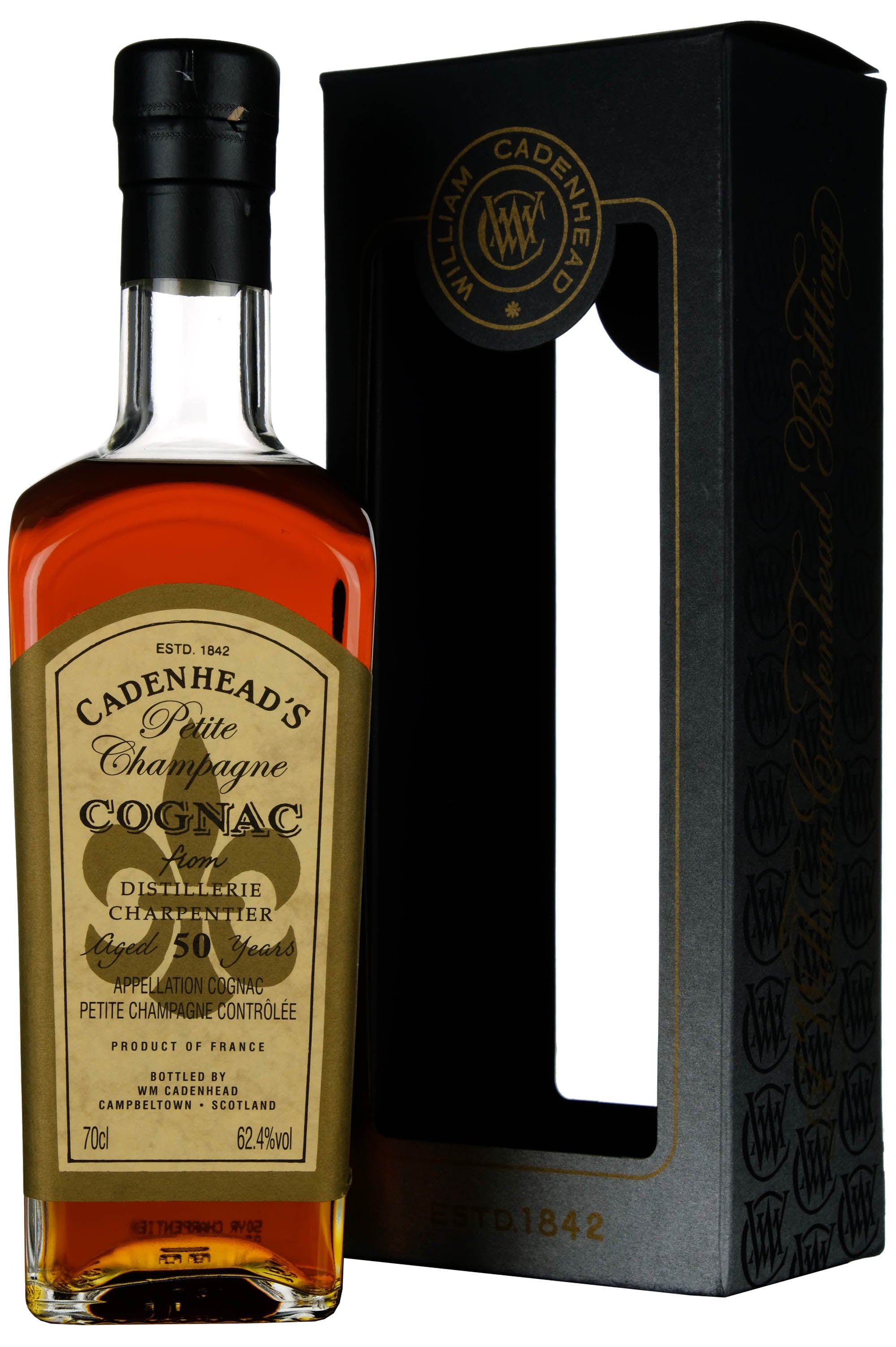 Charpentier 50 Year Old Petite Champagne Cognac Cadenhead's Single Cask Bottled 2019