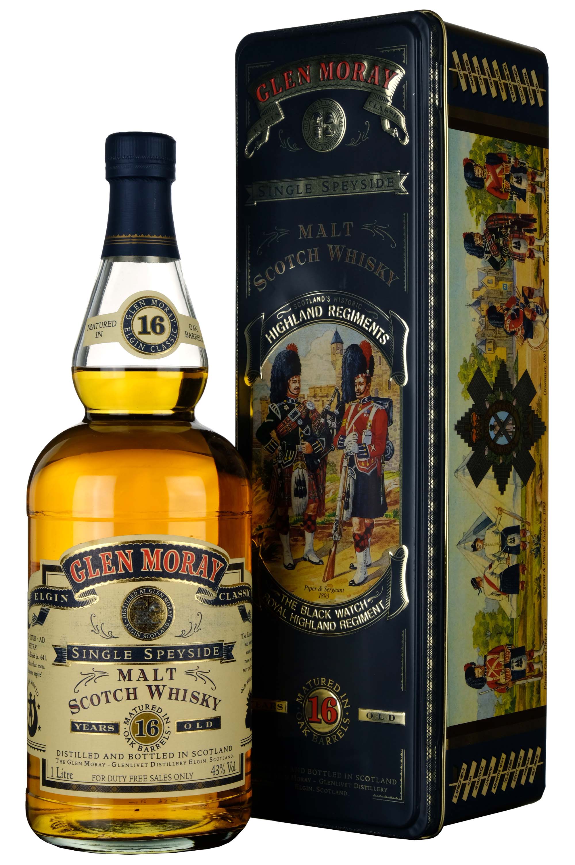 Glen Moray 16 Year Old Scotland's Historic Highland Regiments The Black Watch Royal Highland Regiment 1990s