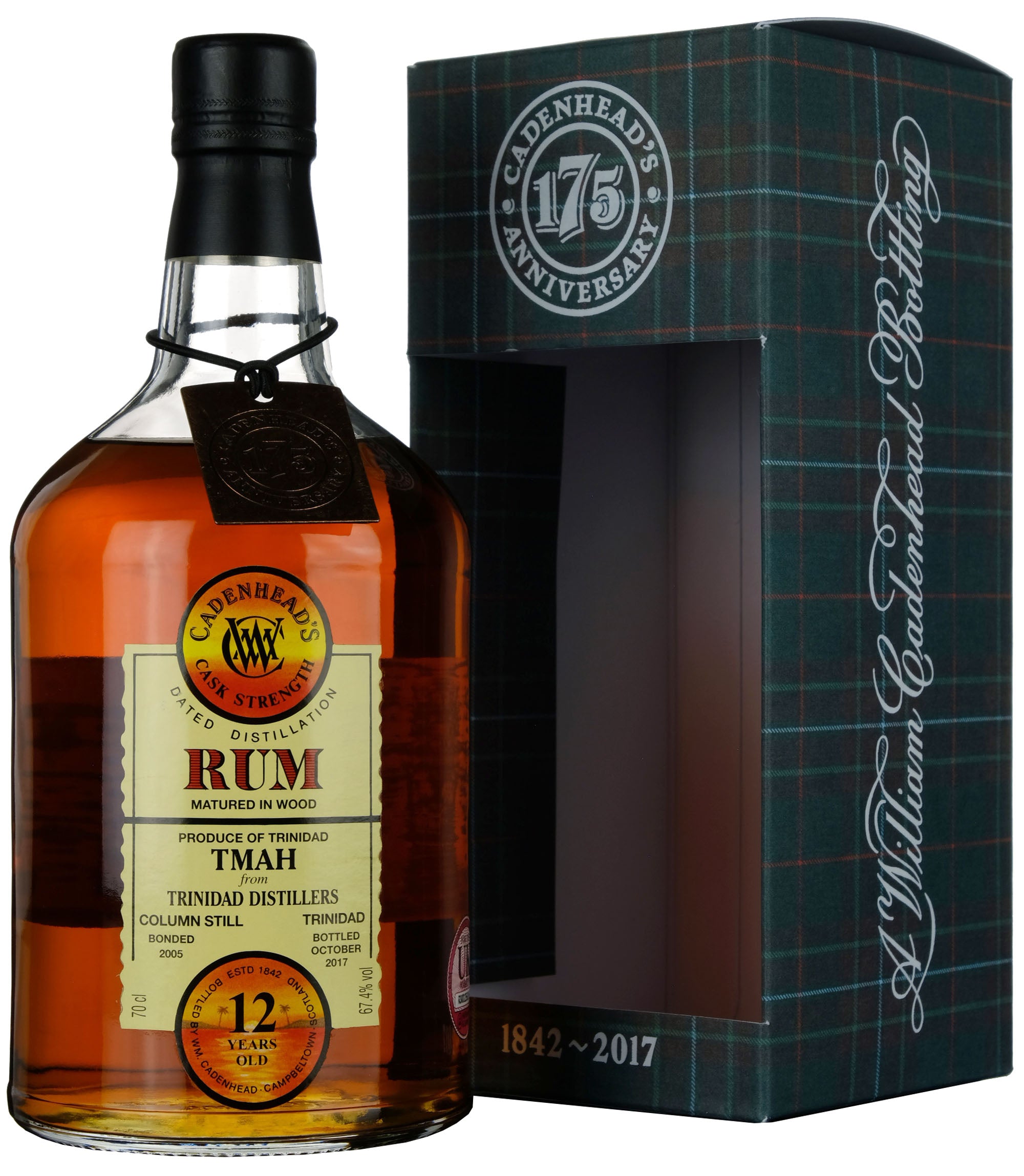 TMAH Trinidad 2005-2017 | 12 Year Old Cadenhead's Single Cask Rum 175th Anniversary