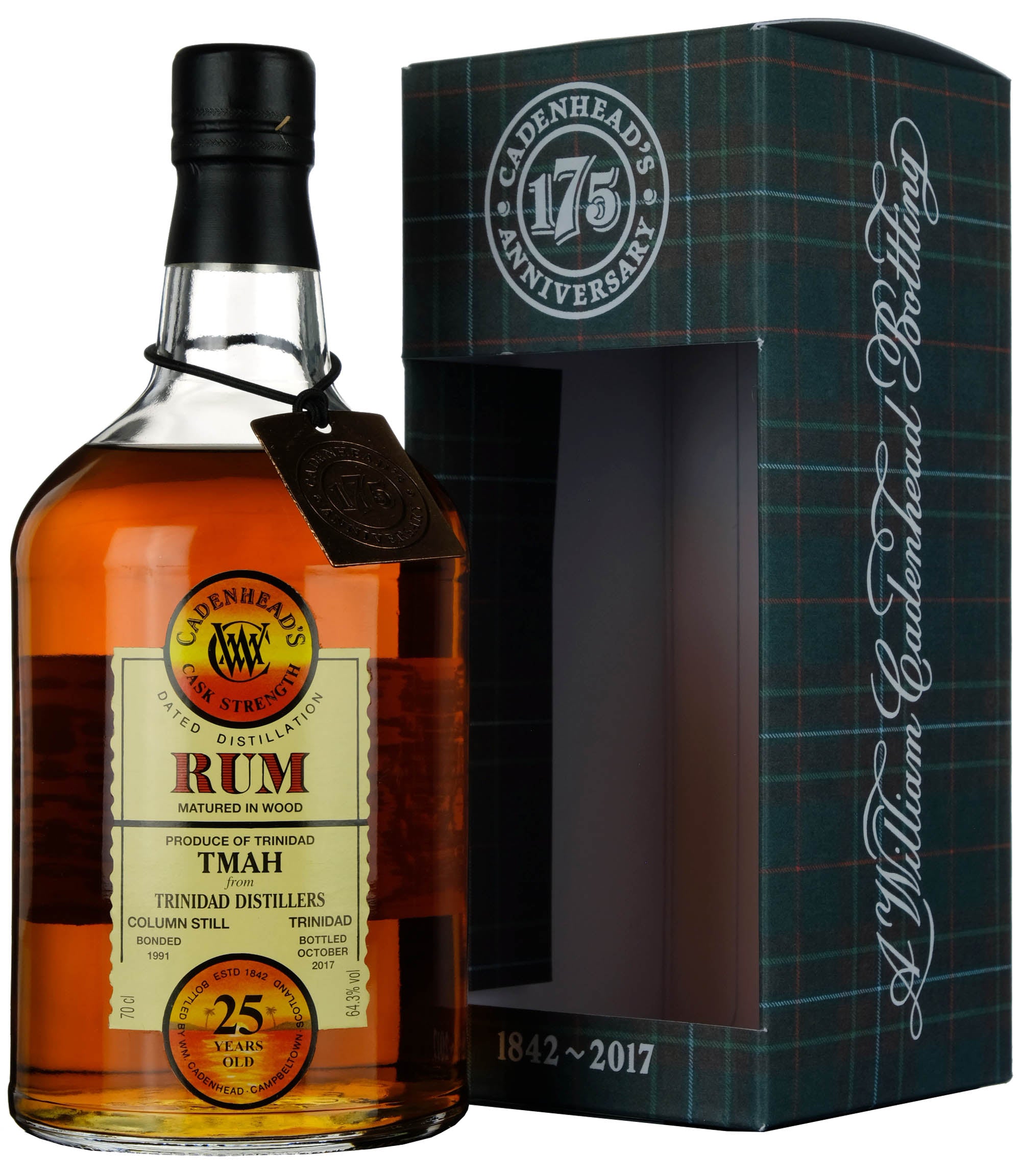 TMAH Trinidad 1991-2017 | 25 Year Old Cadenhead's Single Cask Rum 175th Anniversary