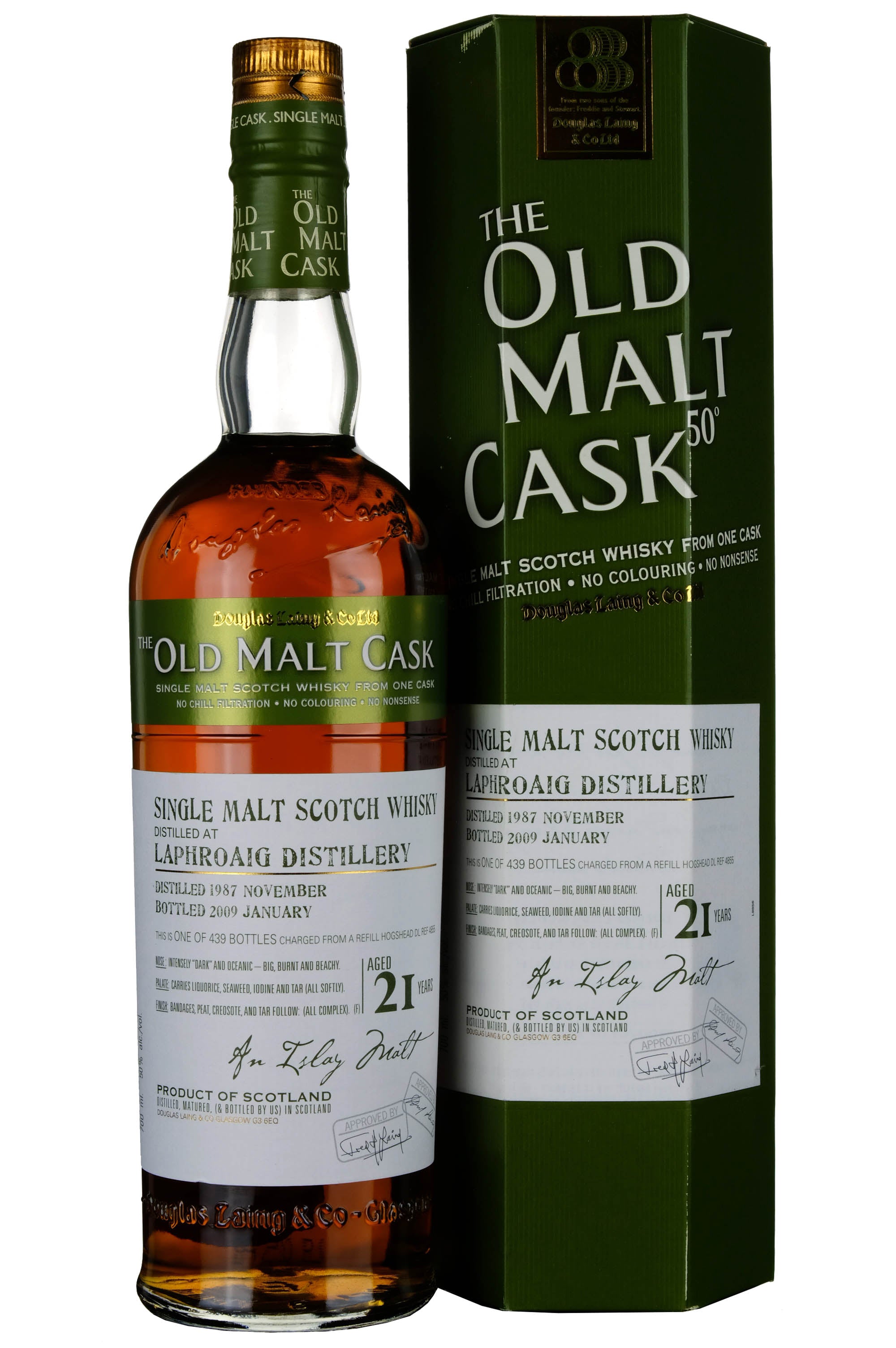 Laphroaig 1987-2009 | 21 Year Old Douglas Laing Old Malt Cask Single Cask 4855