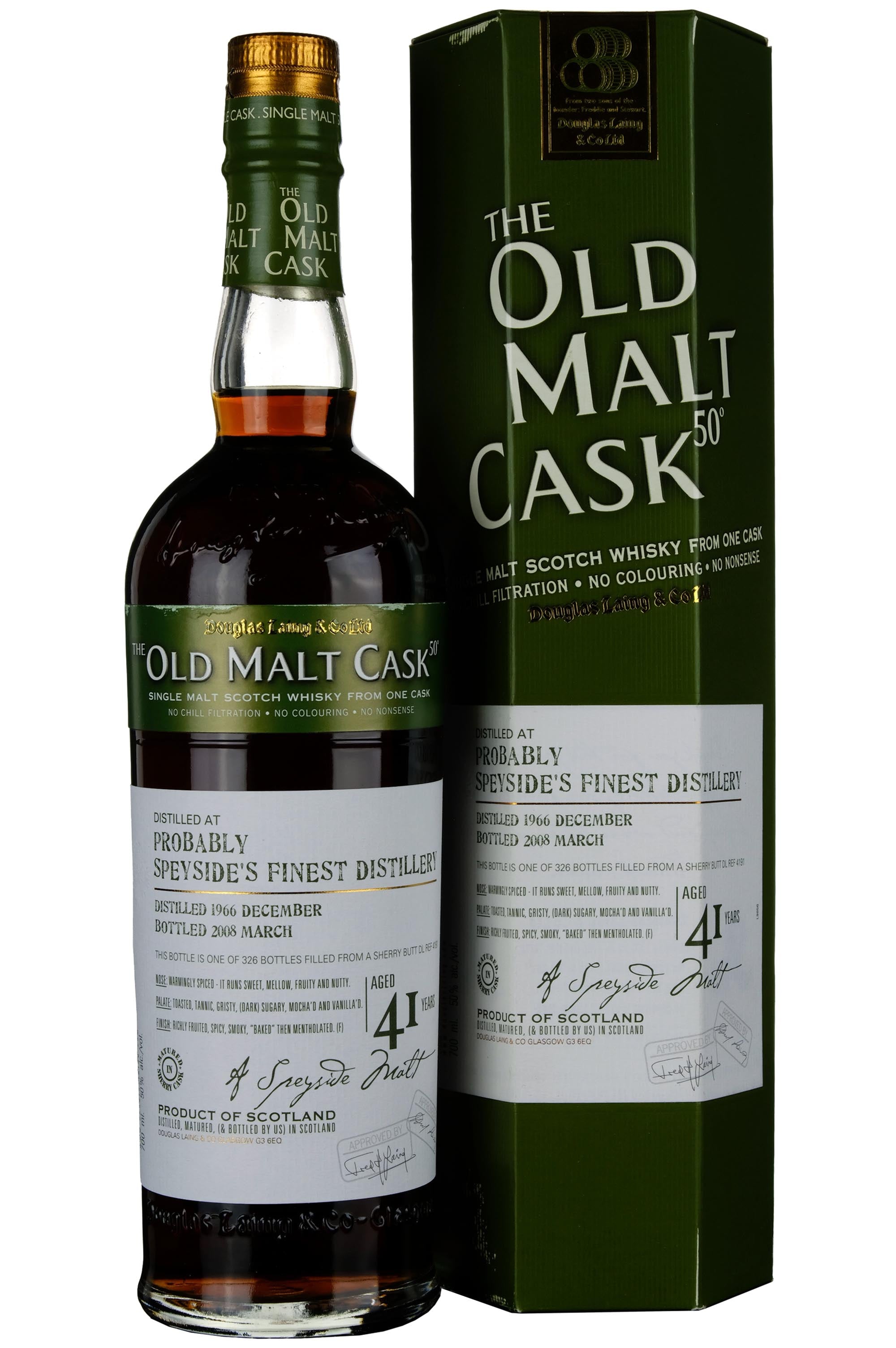 Probably Speyside's Finest 1966-2008 | 41 Year Old Douglas Laing Old Malt Cask Single Cask 4191