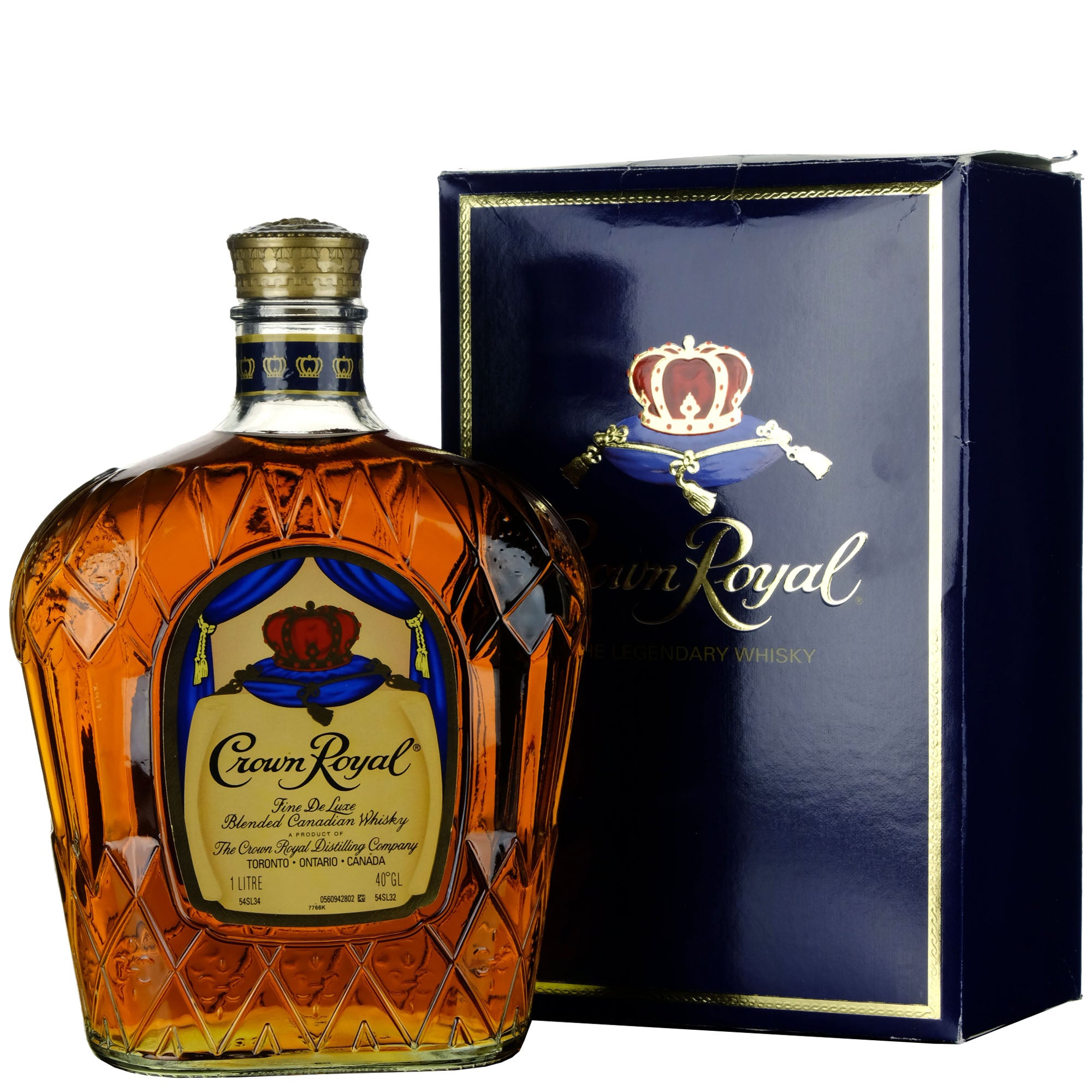 Crown Royal Fine De Luxe Canadian Whisky 1 Litre Circa 2000