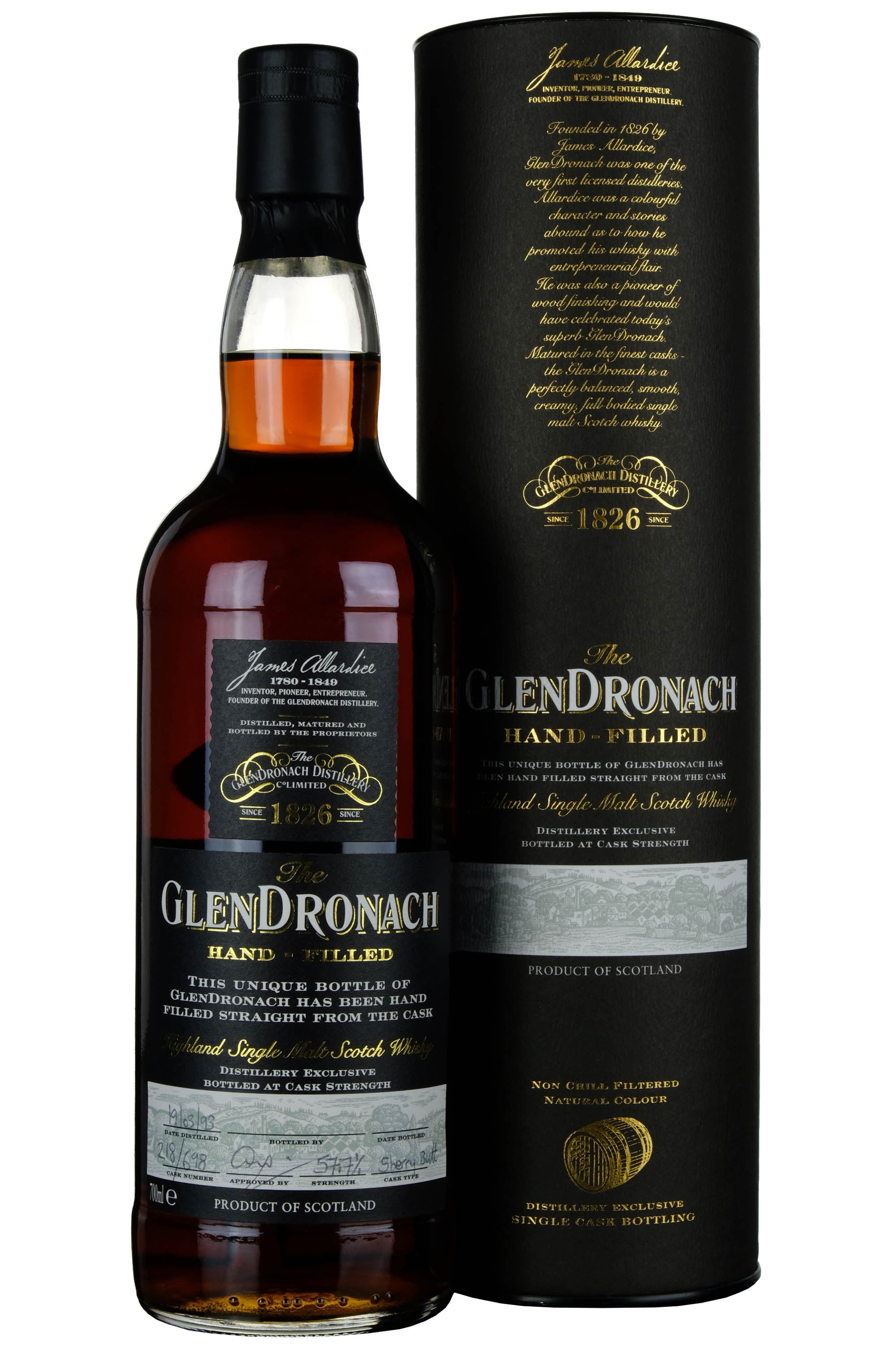Glendronach 1993-2018 | 25 Year Old Hand Filled Single Cask 698
