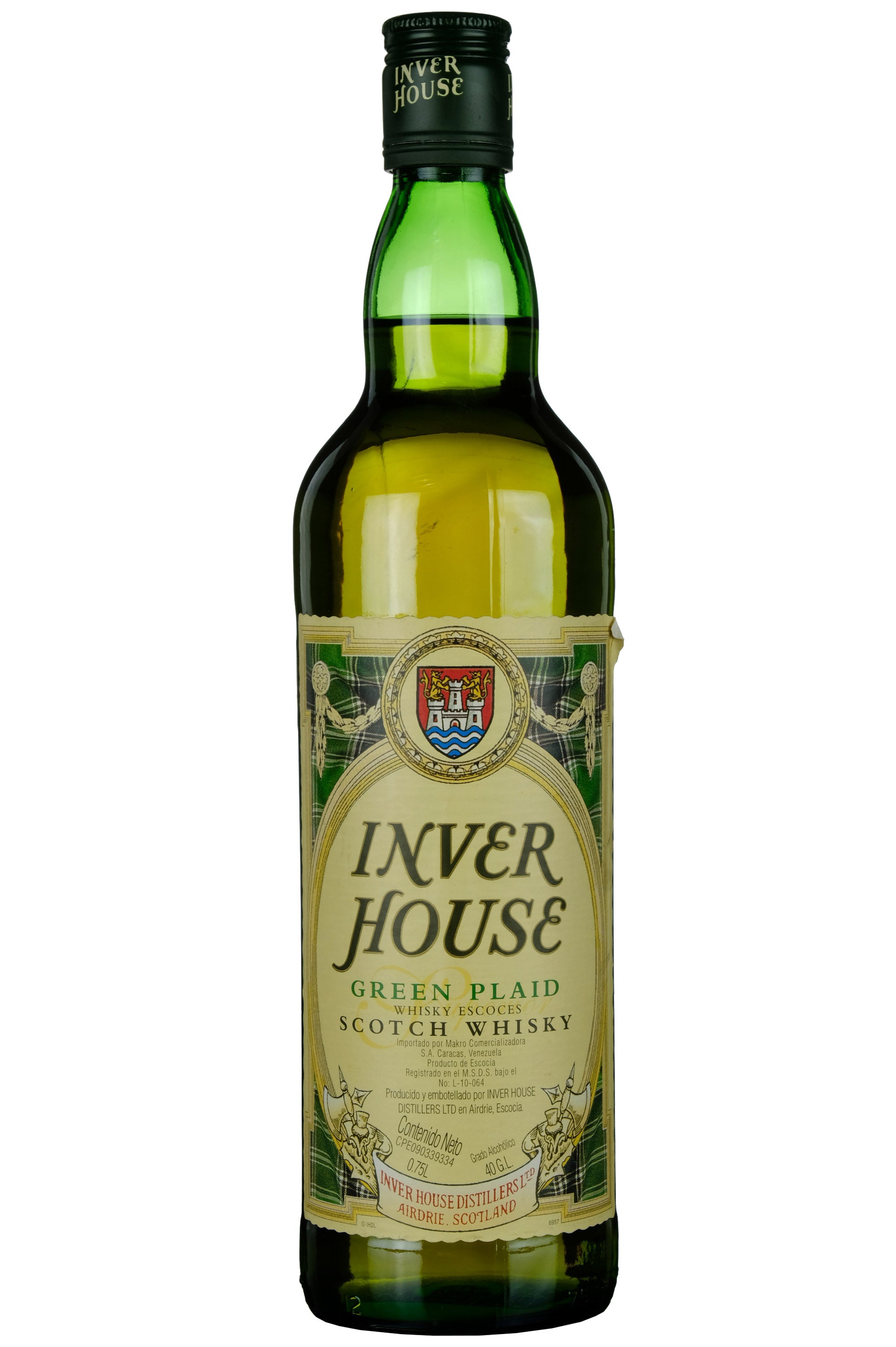 Inver House Green Plaid Circa 2000