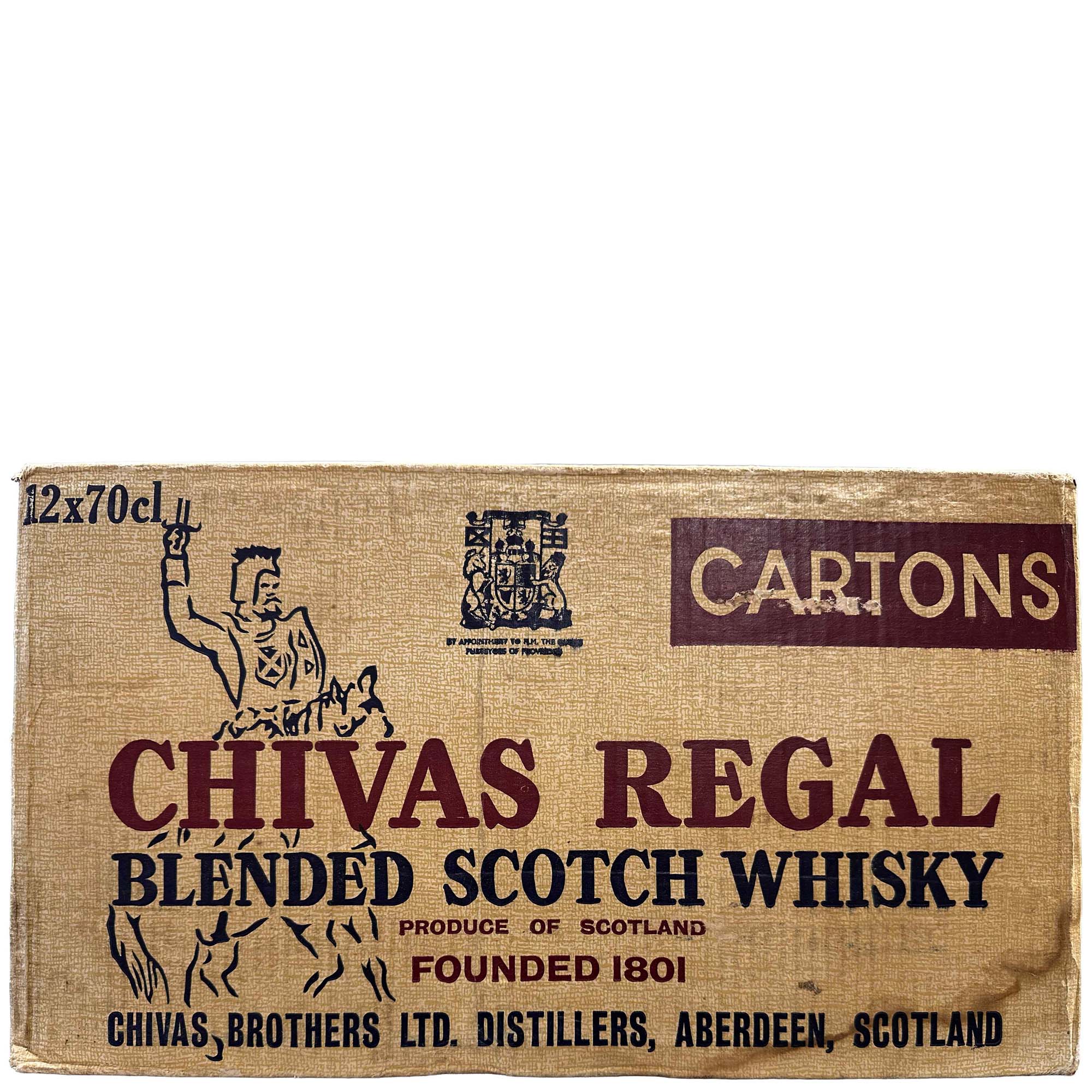 Sealed Cask Of 12x70cl Chivas Regal 12 Year Old Rotation 1974