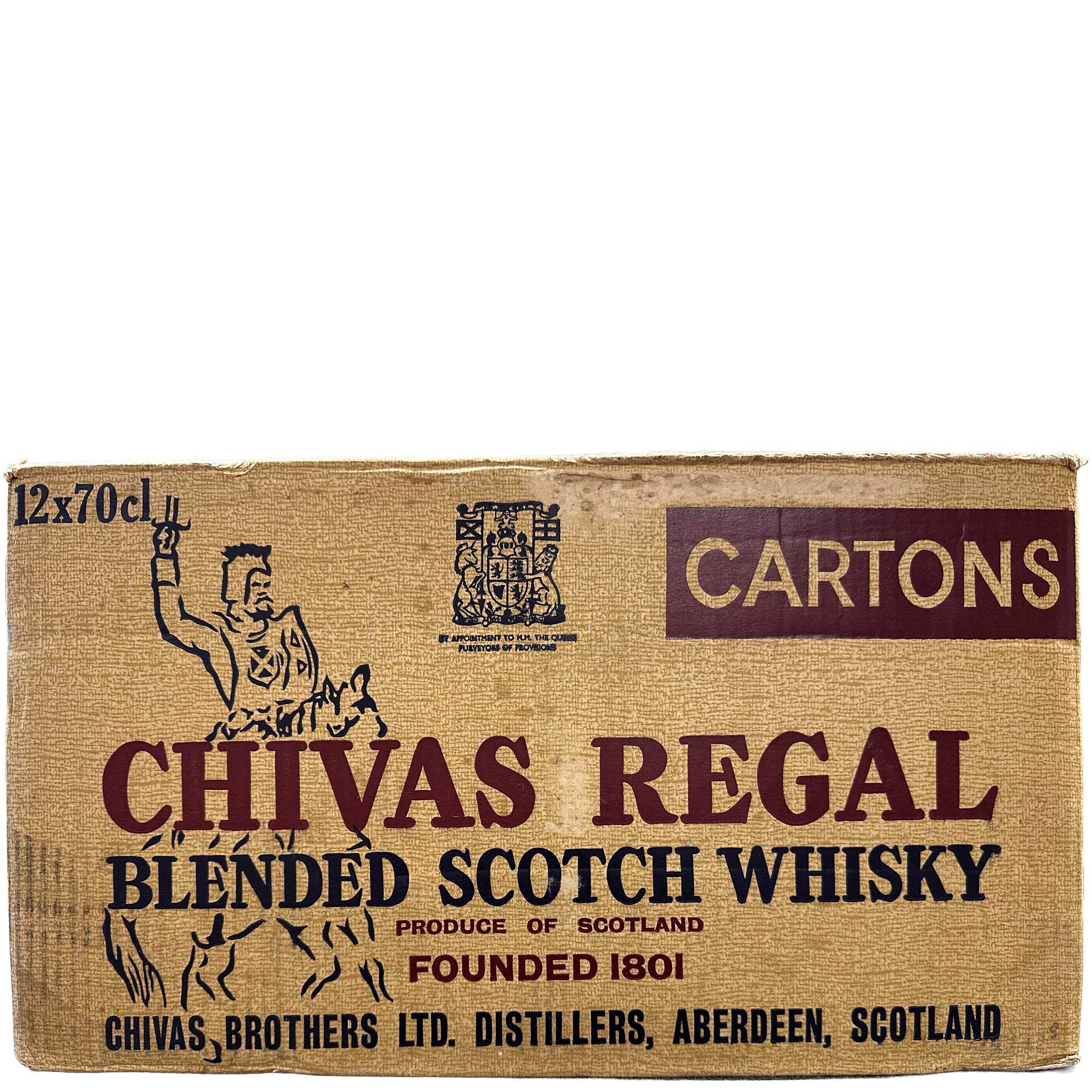 Sealed Cask Of 12x70cl Chivas Regal 12 Year Old Rotation 1974
