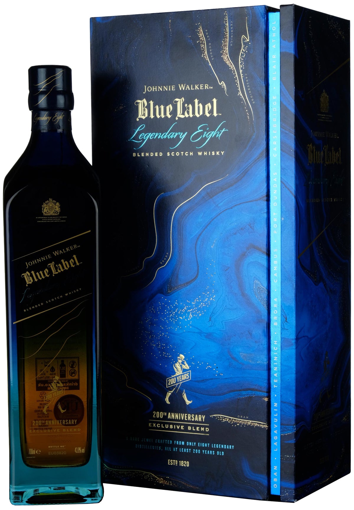 Johnnie Walker Blue Label Legendary Eight 200th Anniversary 1820–2020
