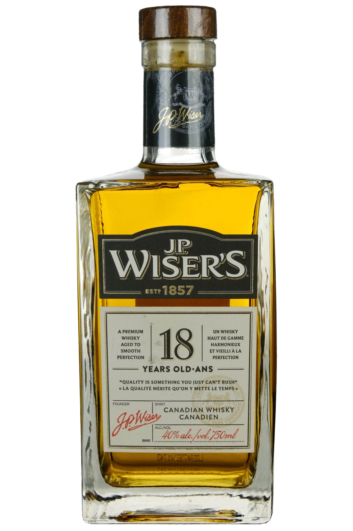 J.P. Wiser’s 18 Year Old Canadian Whisky