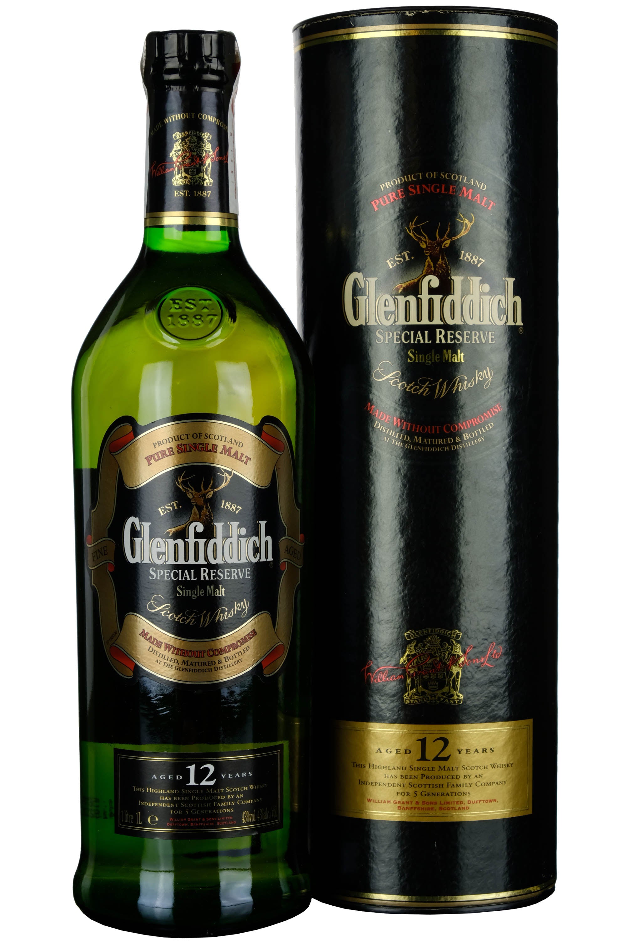 Glenfiddich 12 Year Old Special Reserve Early 2000s 1 Litre