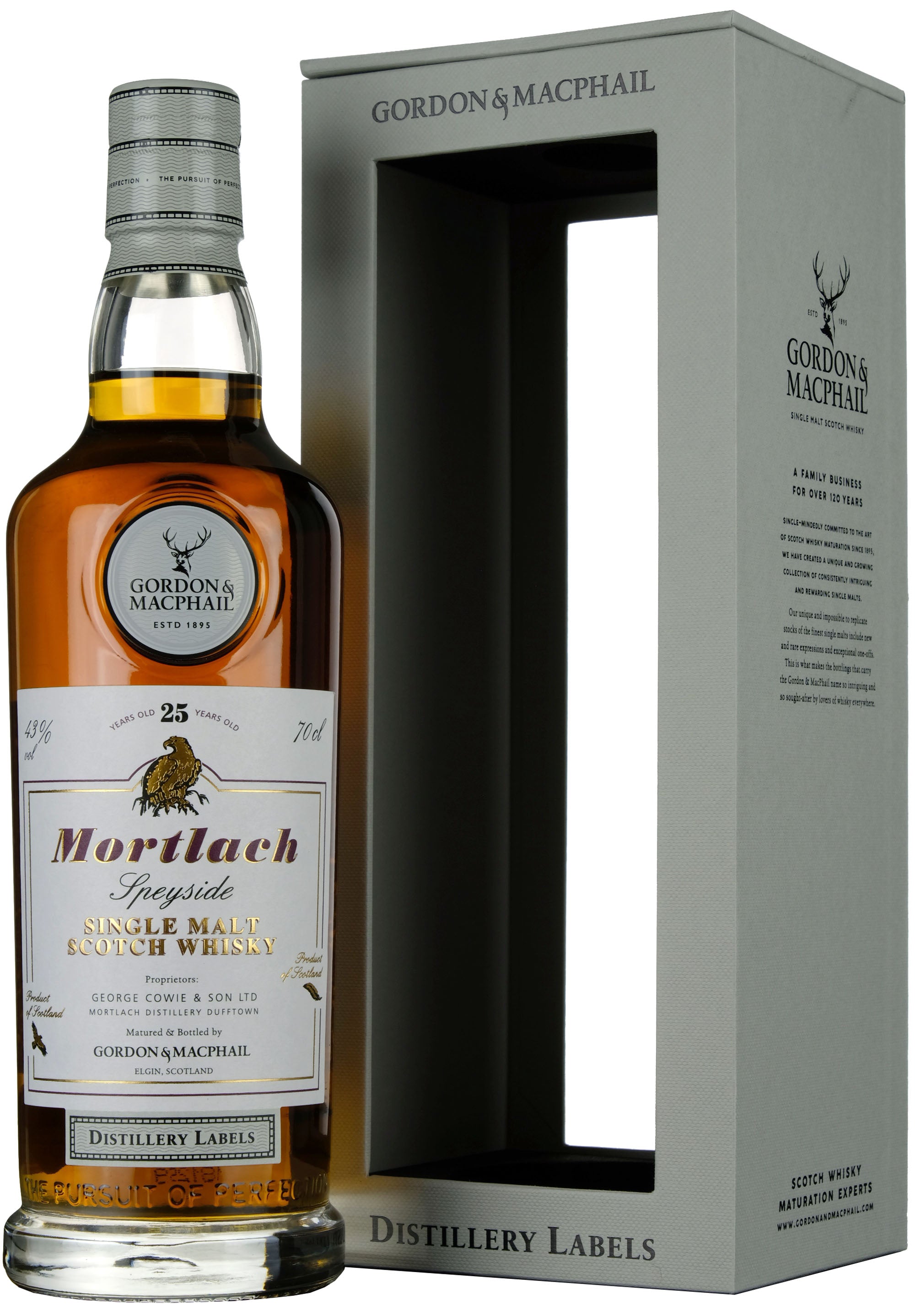 Mortlach 25 Year Old Gordon & MacPhail Distillery Labels