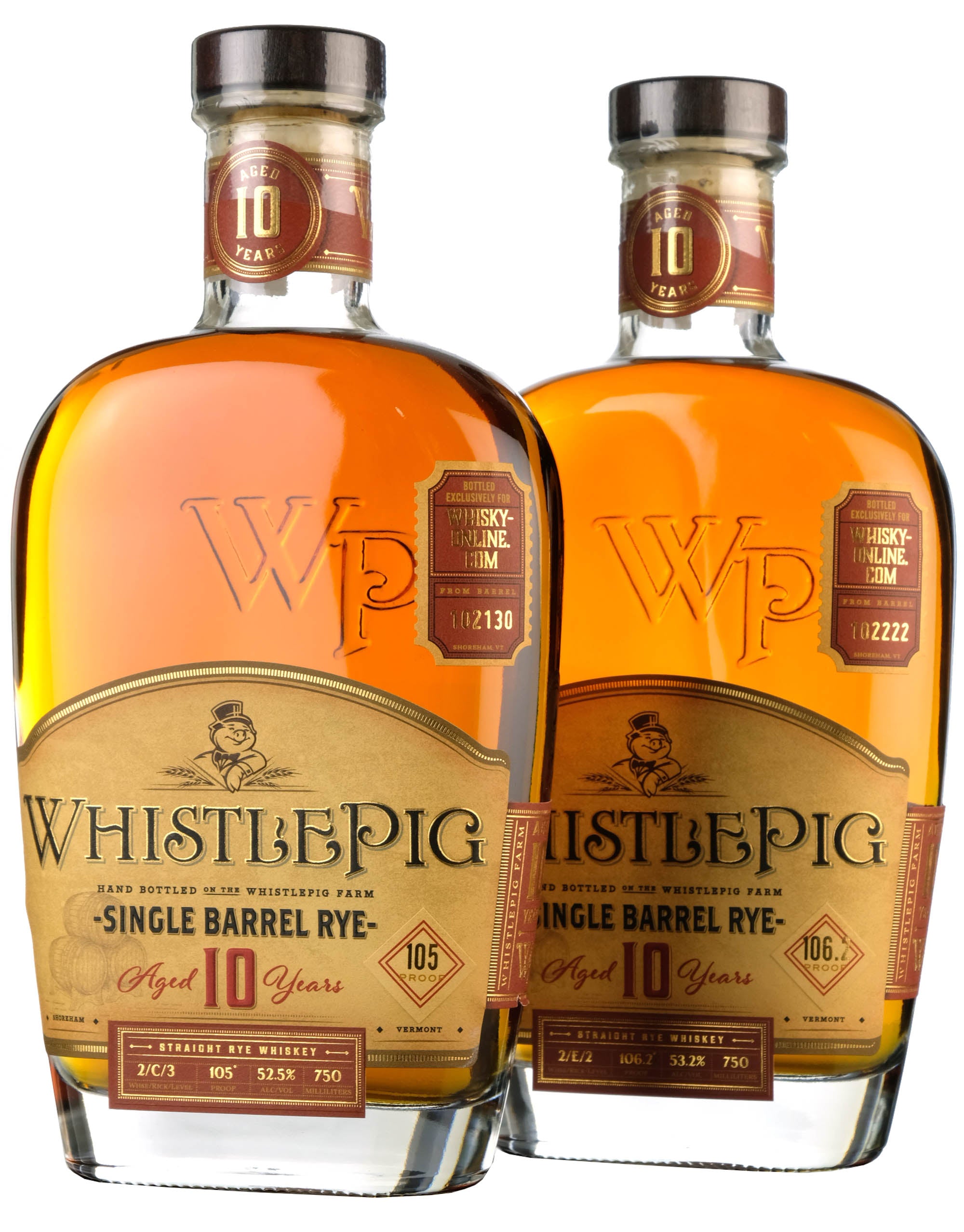 WhistlePig Rye Whiskey 10 Year Old | Barrel Pick 102130 | Whisky-Online Exclusive