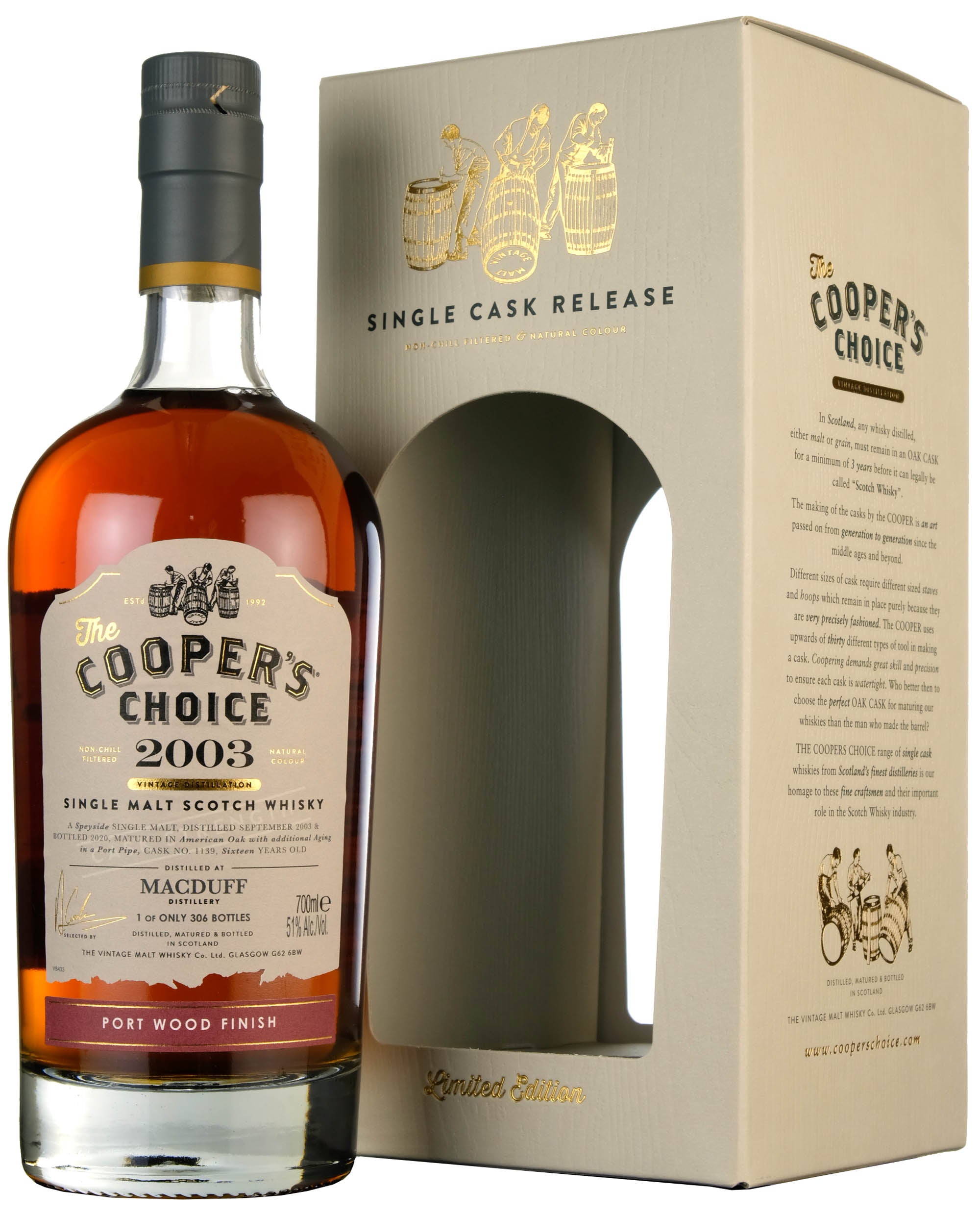 Macduff 2003-2020 | 16 Year Old Cooper's Choice Single Cask 1139