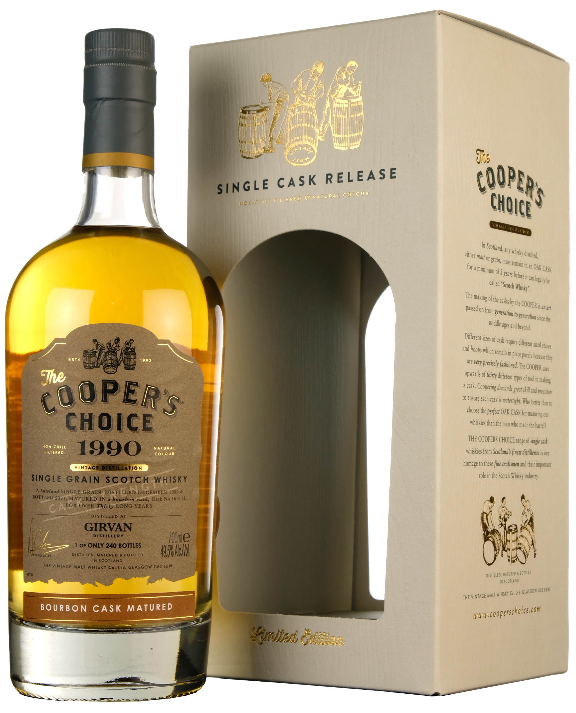 Girvan 1990-2021 | 30 Year Old Cooper's Choice Single Cask #169111