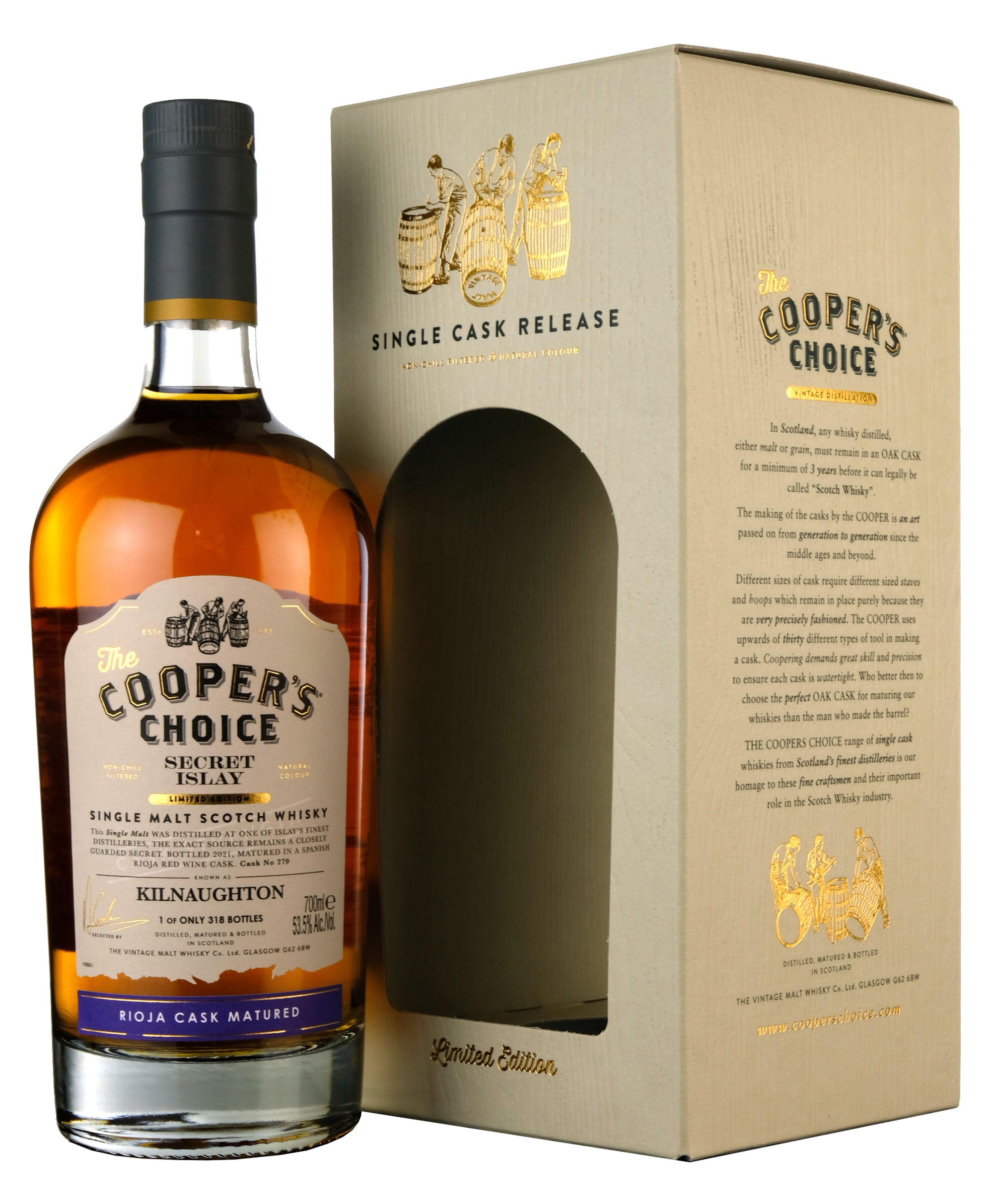 Kilnaughton (Secret Islay) Cooper's Choice Single Cask 279