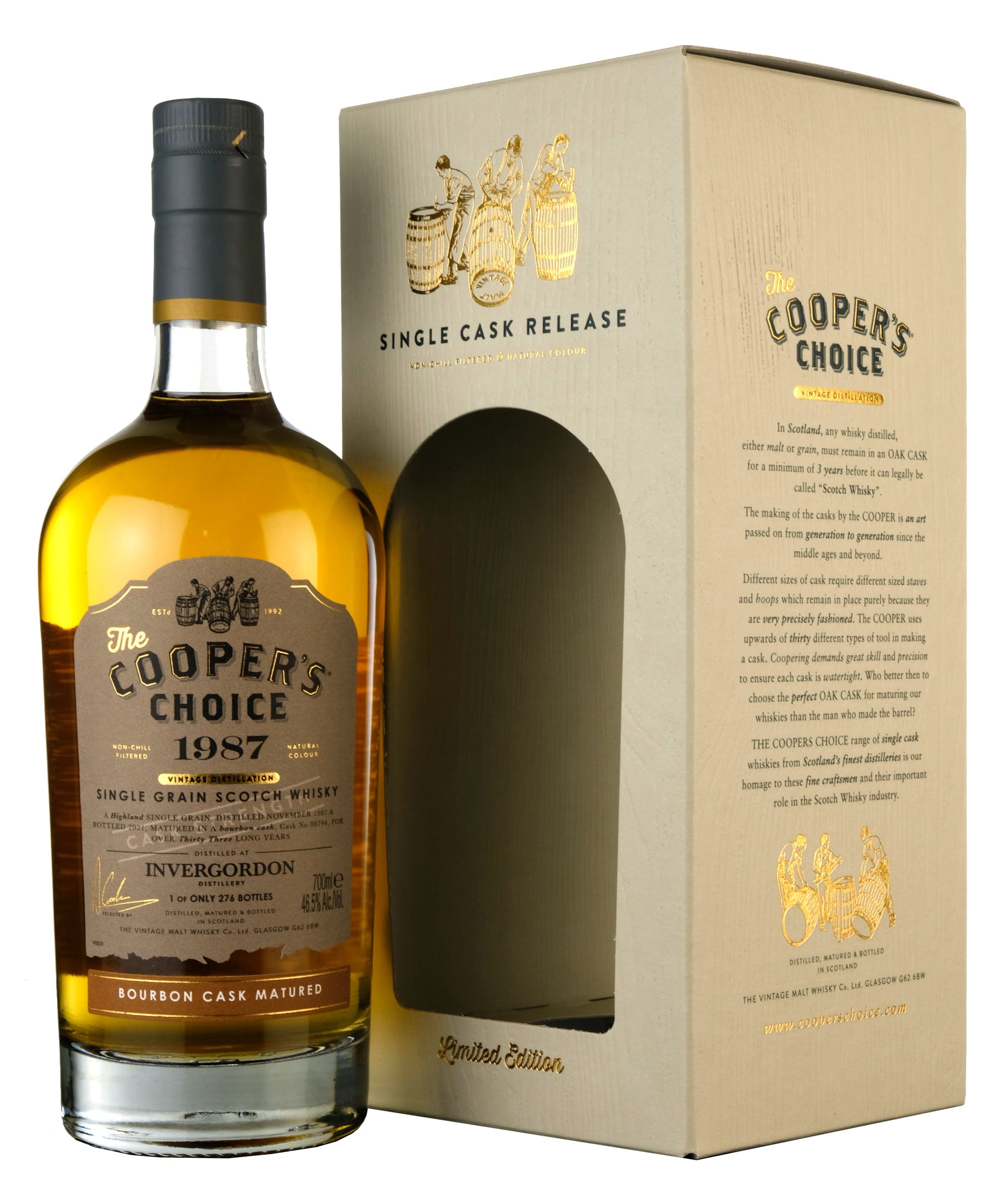 Invergordon 1987-2021 | 33 Year Old Cooper's Choice Single Cask #88794