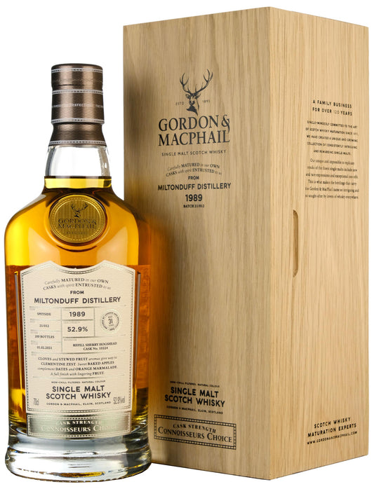 Miltonduff 1989-2020 | 31 Year Old Gordon & MacPhail Connoisseurs Choice Single Cask 10224