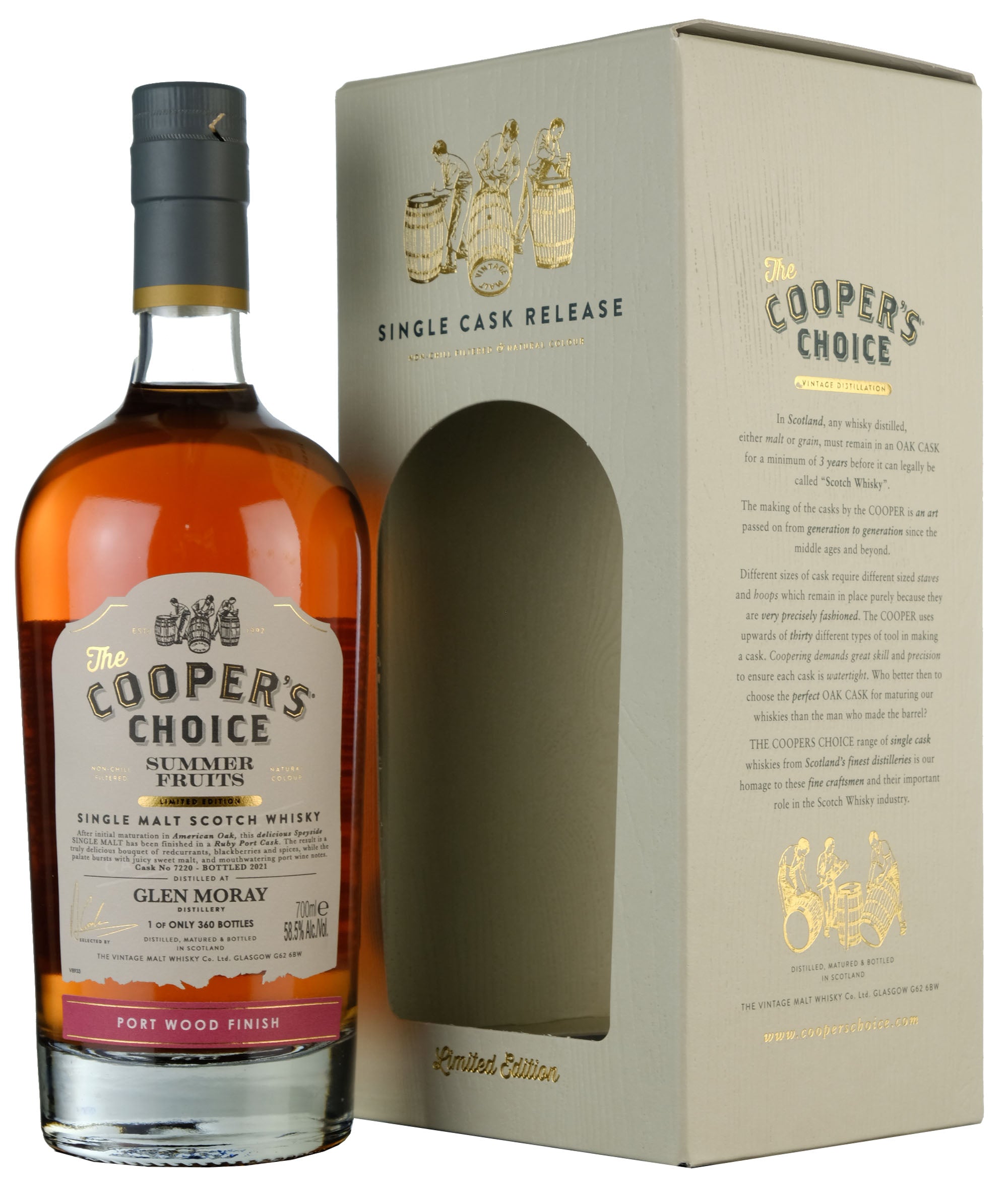 Glen Moray Cooper's Choice Summer Fruits Single Cask 7220