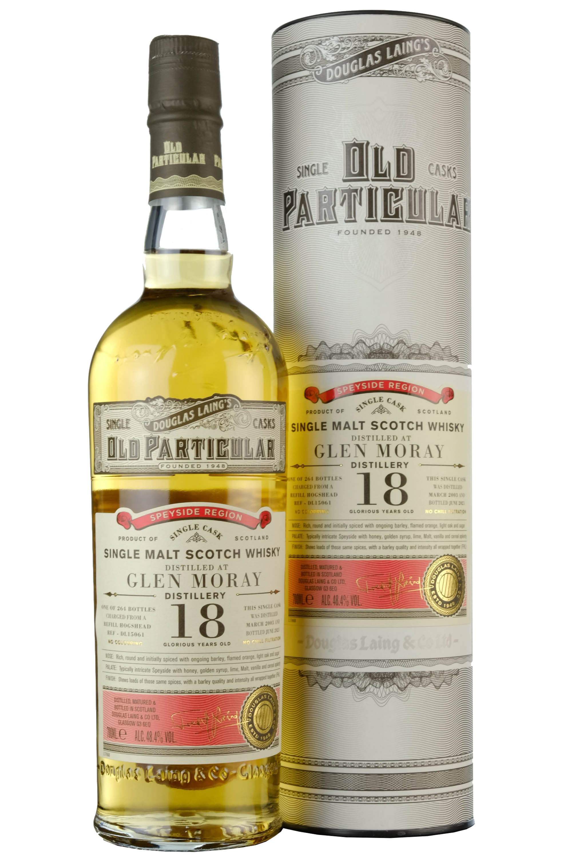 Glen Moray 2003-2021 | 18 Year Old | Old Particular | Single Cask DL15061