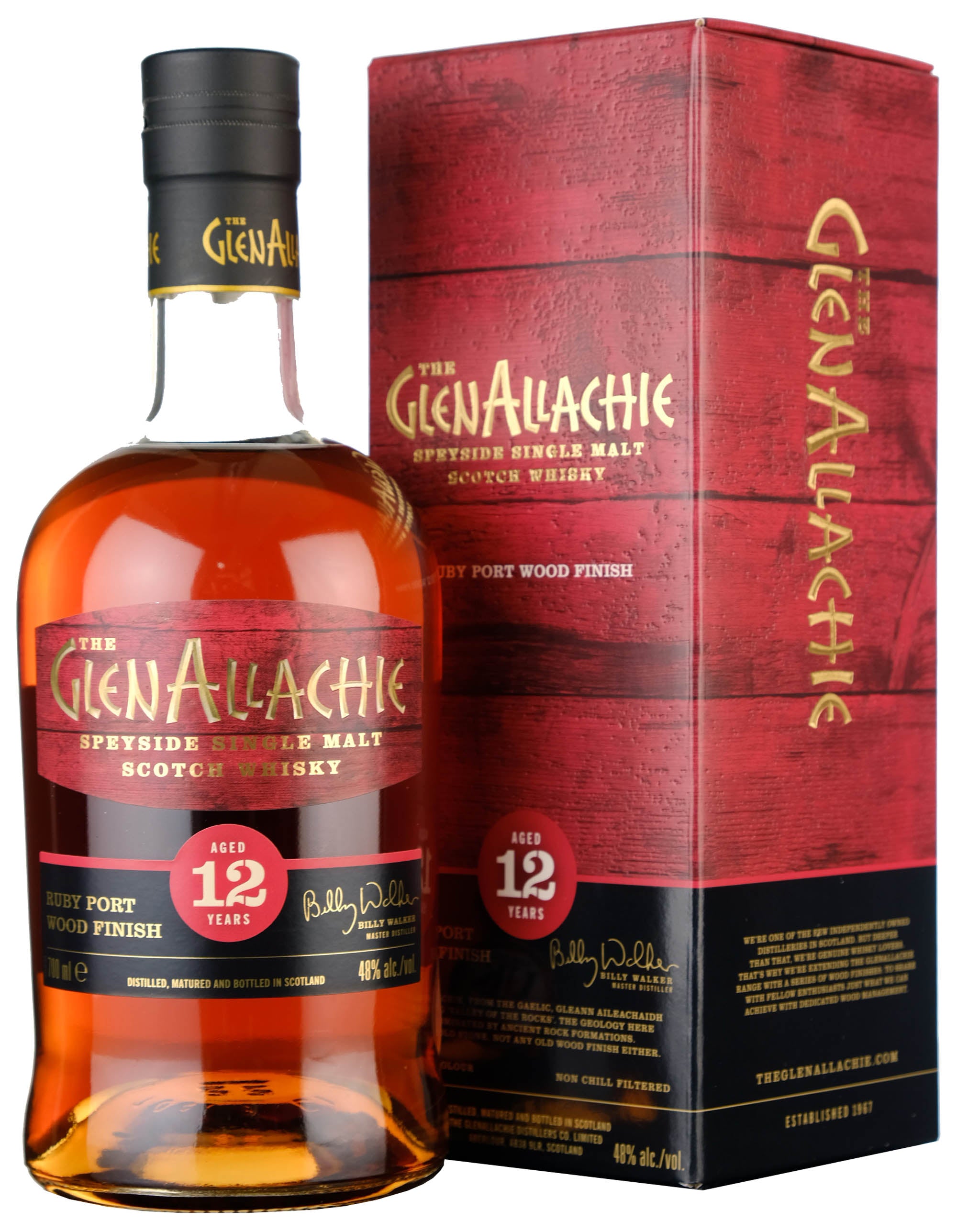 Glenallachie 12 Year Old Ruby Port Wood Finish