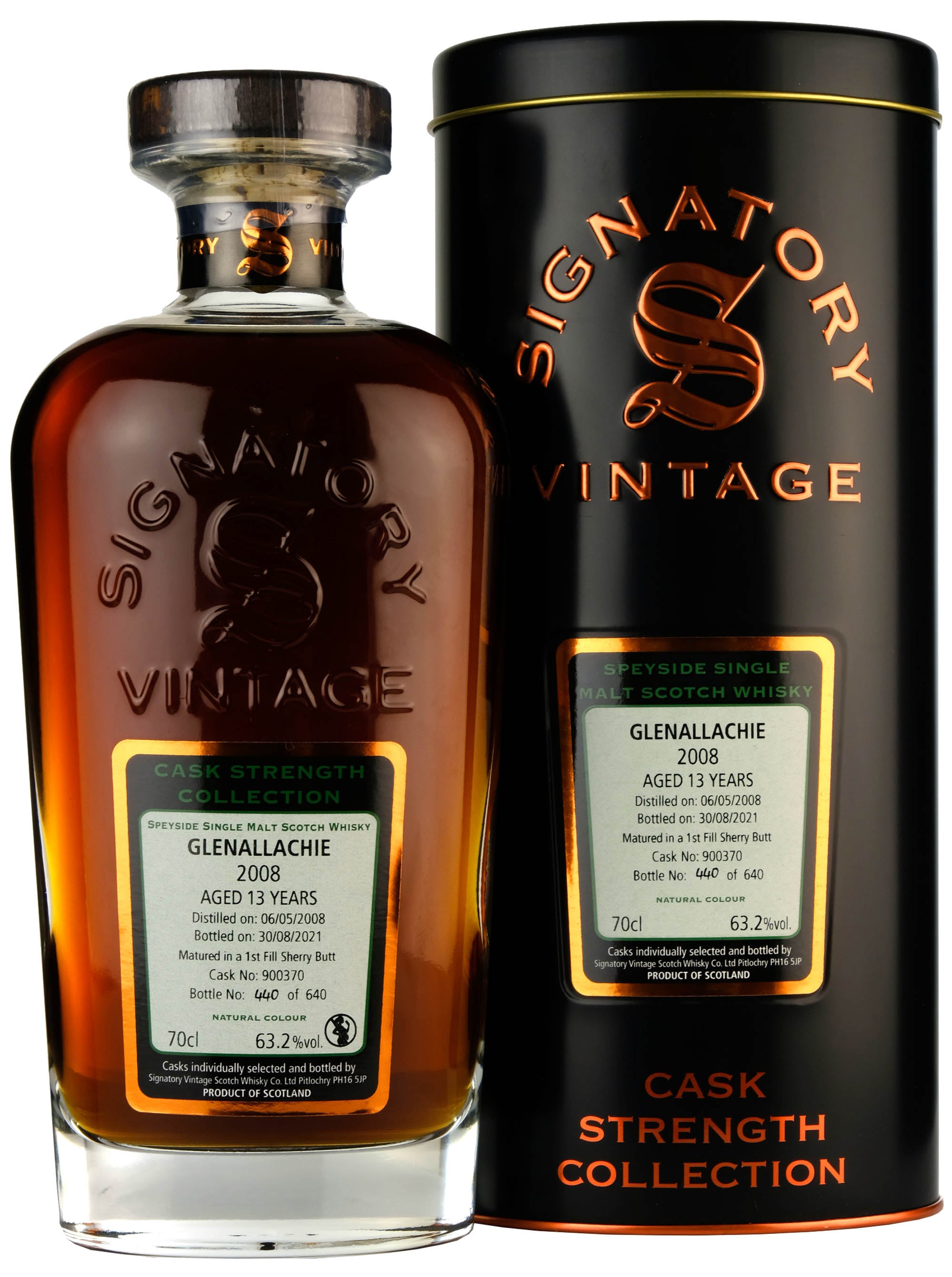 Glenallachie 2008-2021 | 13 Year Old Signatory Vintage Cask Strength Collection Single Cask 900370