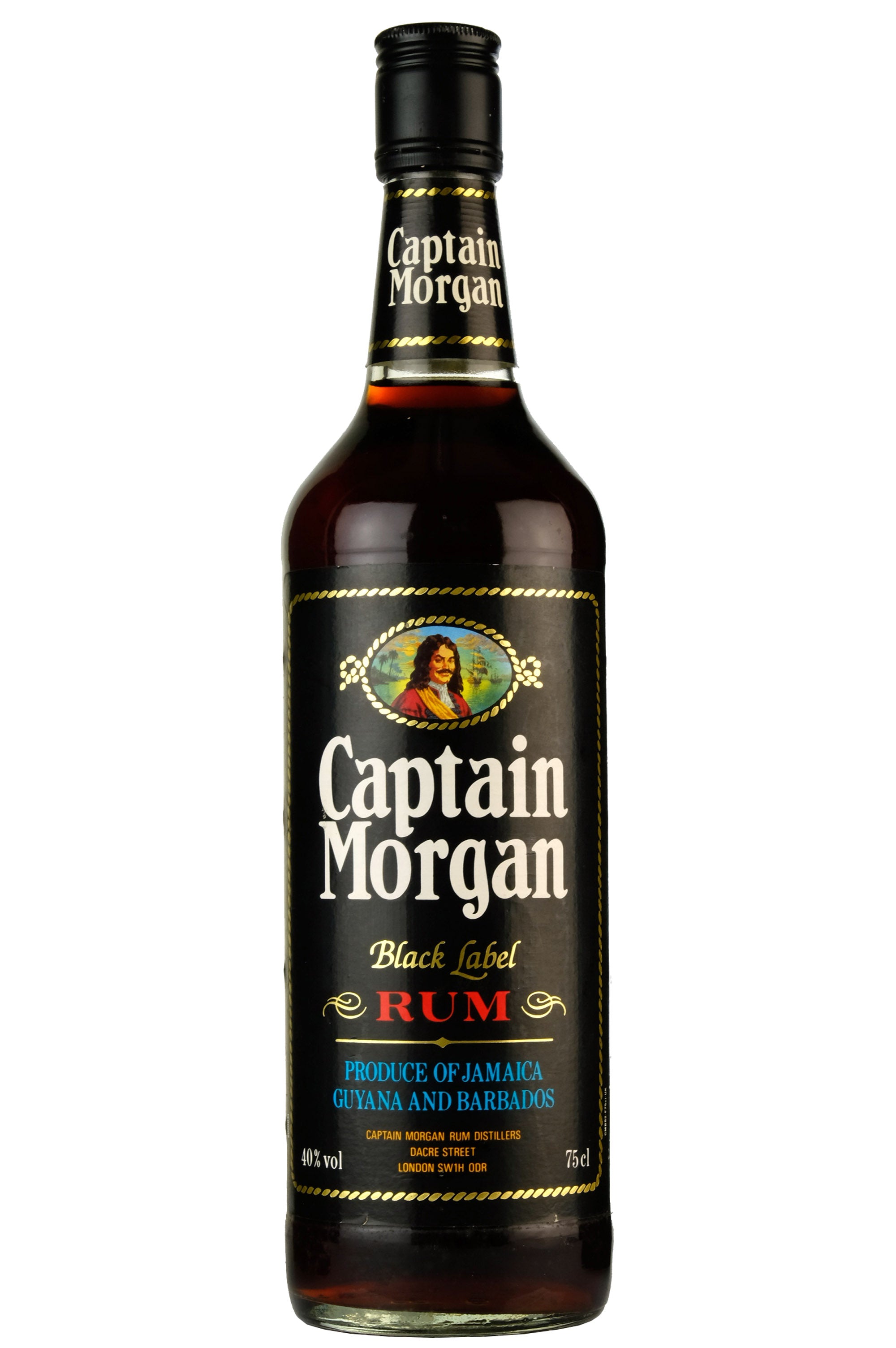 Captain Morgan Black Label Rum | 1980s Bottling