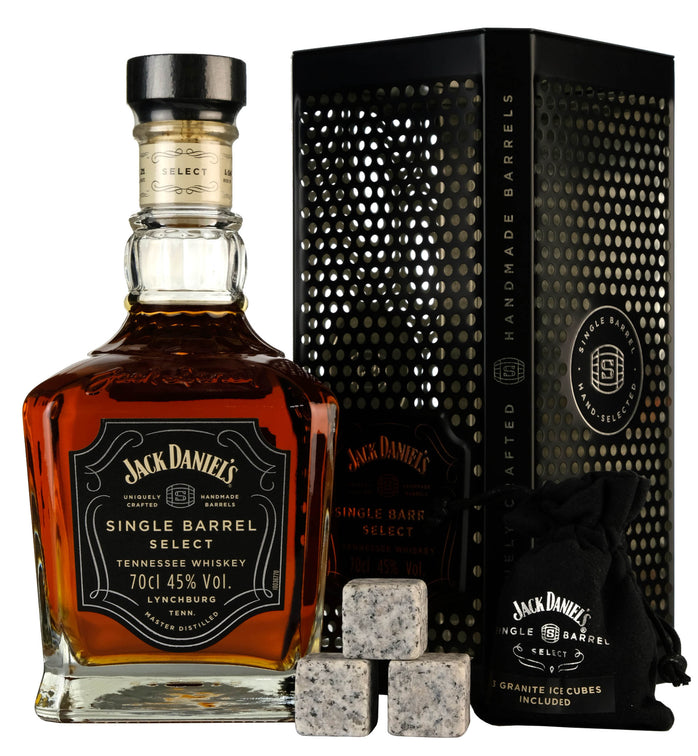 Jack Daniel's Single Barrel Select Tennessee Whiskey | Gift Tin & Whiskey Stones