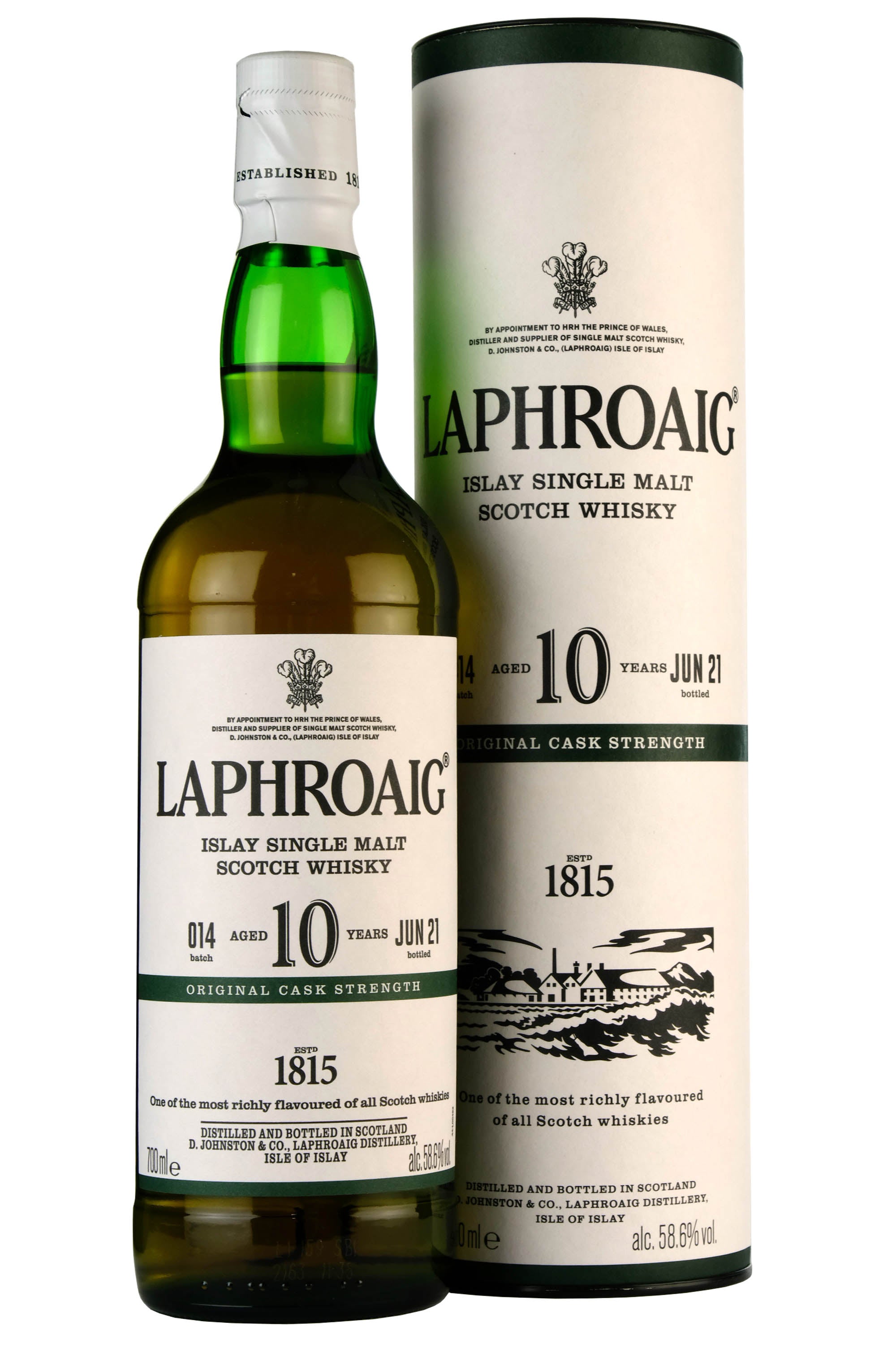Laphroaig 10 Year Old Original Cask Strength Batch 014 Bottled 2021